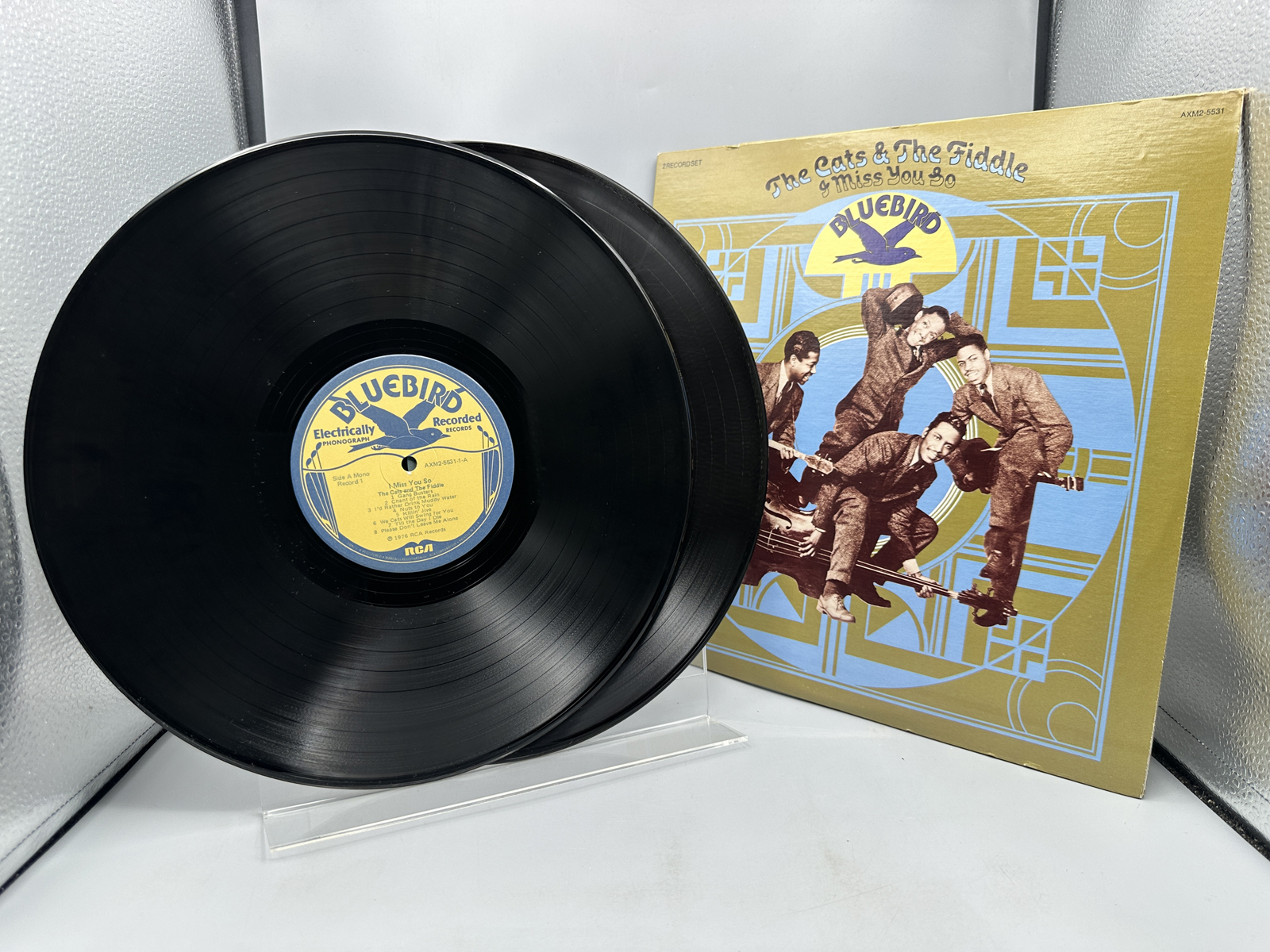 1976 Bluebird Records The Cats And The Fiddle I Miss You So Vinyl Album - AXM2-5531-1