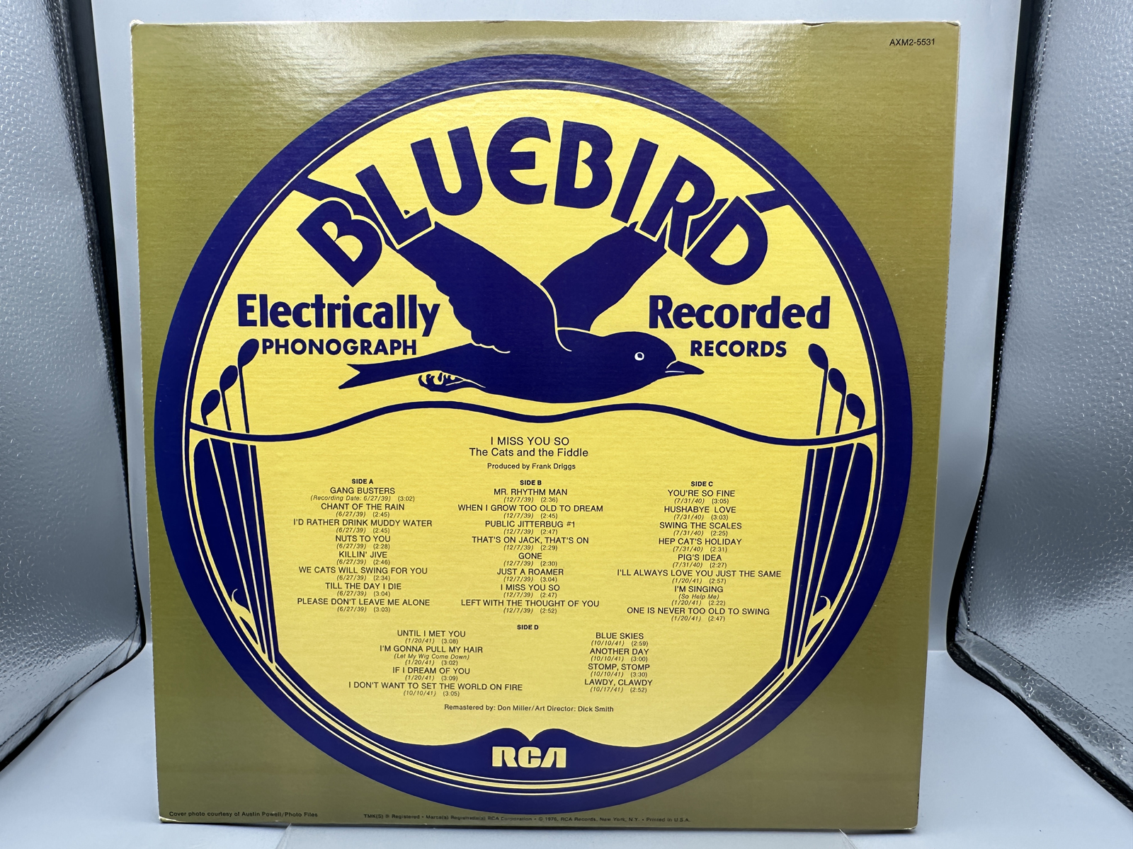 1976 Bluebird Records The Cats And The Fiddle I Miss You So Vinyl Album - AXM2-5531-1