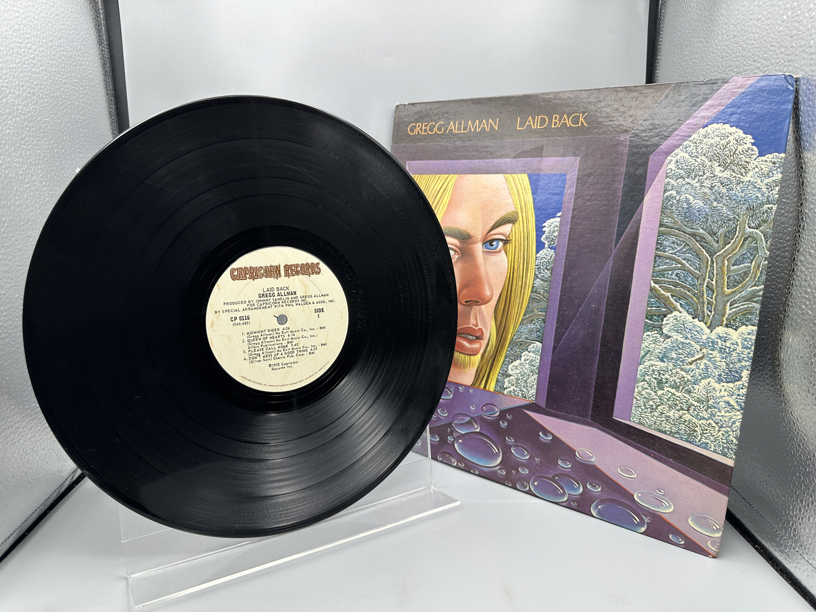1973 Capricorn Records Gregg Allman Laid Back Vinyl Album - CP 0116