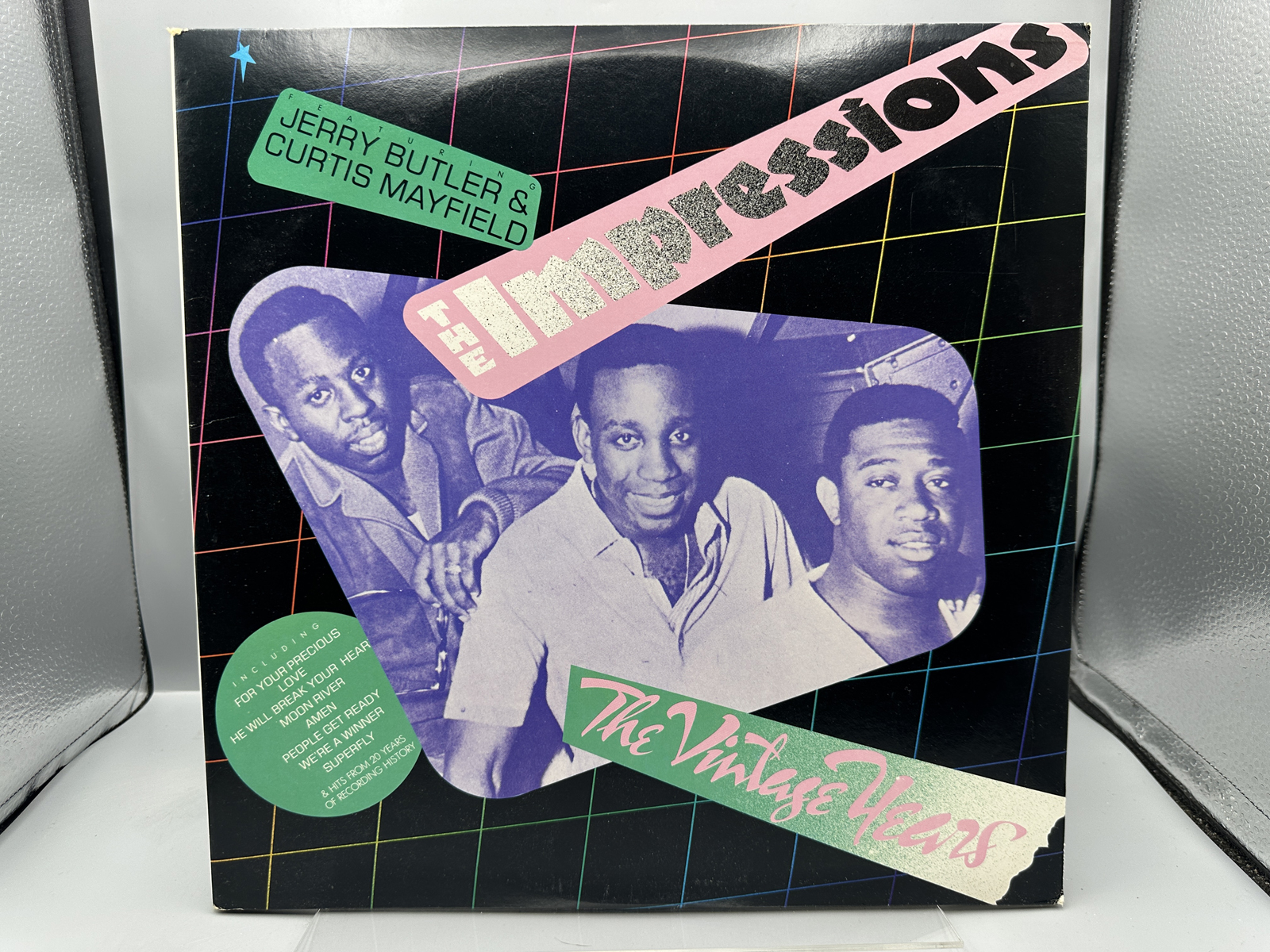 1976 Sire Records The Impressions Featuring Jerry Butler And Curtis Mayfield The Vintage Years Vinyl Album - SASH-3717-2