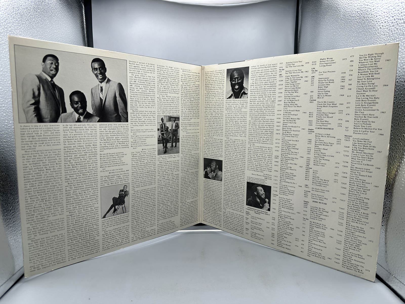 1976 Sire Records The Impressions Featuring Jerry Butler And Curtis Mayfield The Vintage Years Vinyl Album - SASH-3717-2