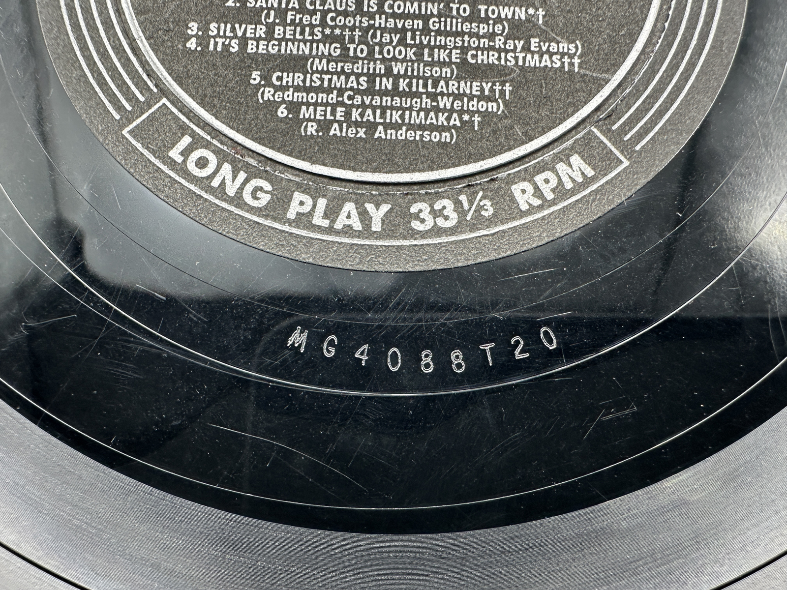 1955 Decca Records Bing Crosby Merry Christmas Vinyl Album - DL 8128