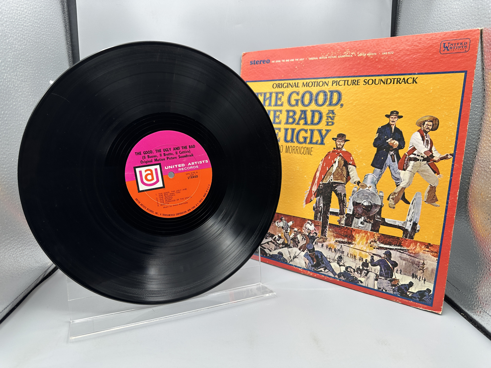 1967 United Artists Records The Good, The Bad and The Ugly Original Motion Picture Soundtrack Vinyl Album - UAS 5172
