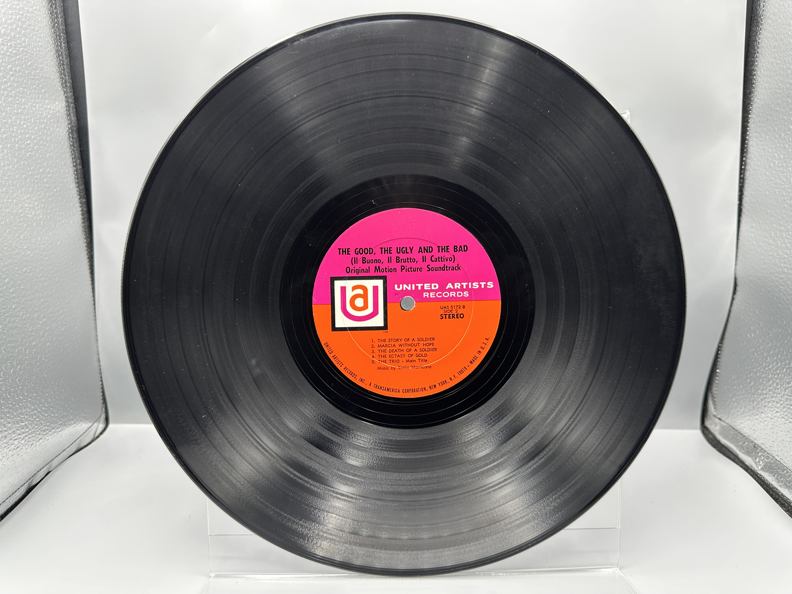 1967 United Artists Records The Good, The Bad and The Ugly Original Motion Picture Soundtrack Vinyl Album - UAS 5172