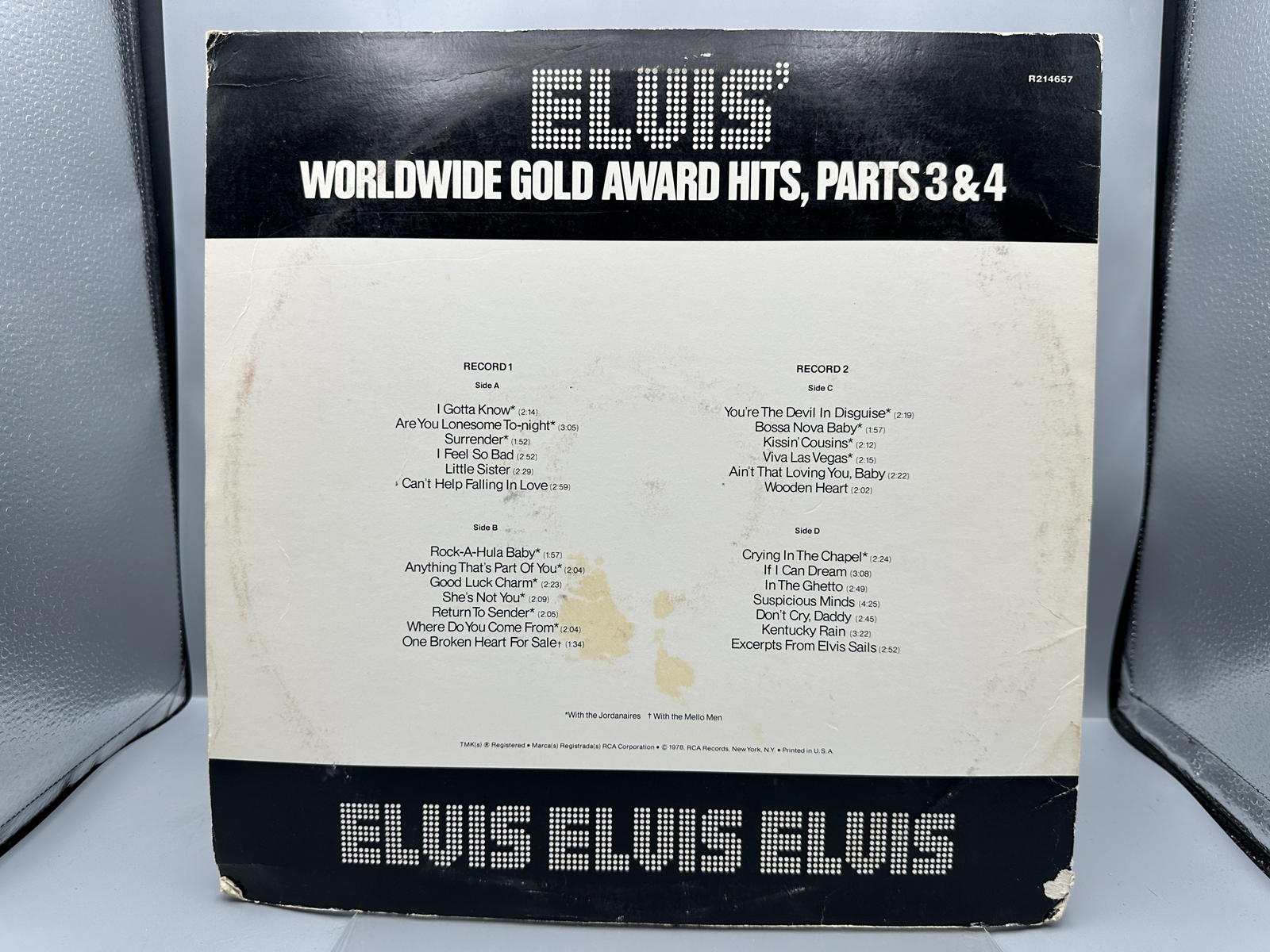 Elvis Presley Worldwide Gold Award Hits Parts 3 and 4 Double Vinyl LP RCA R214657