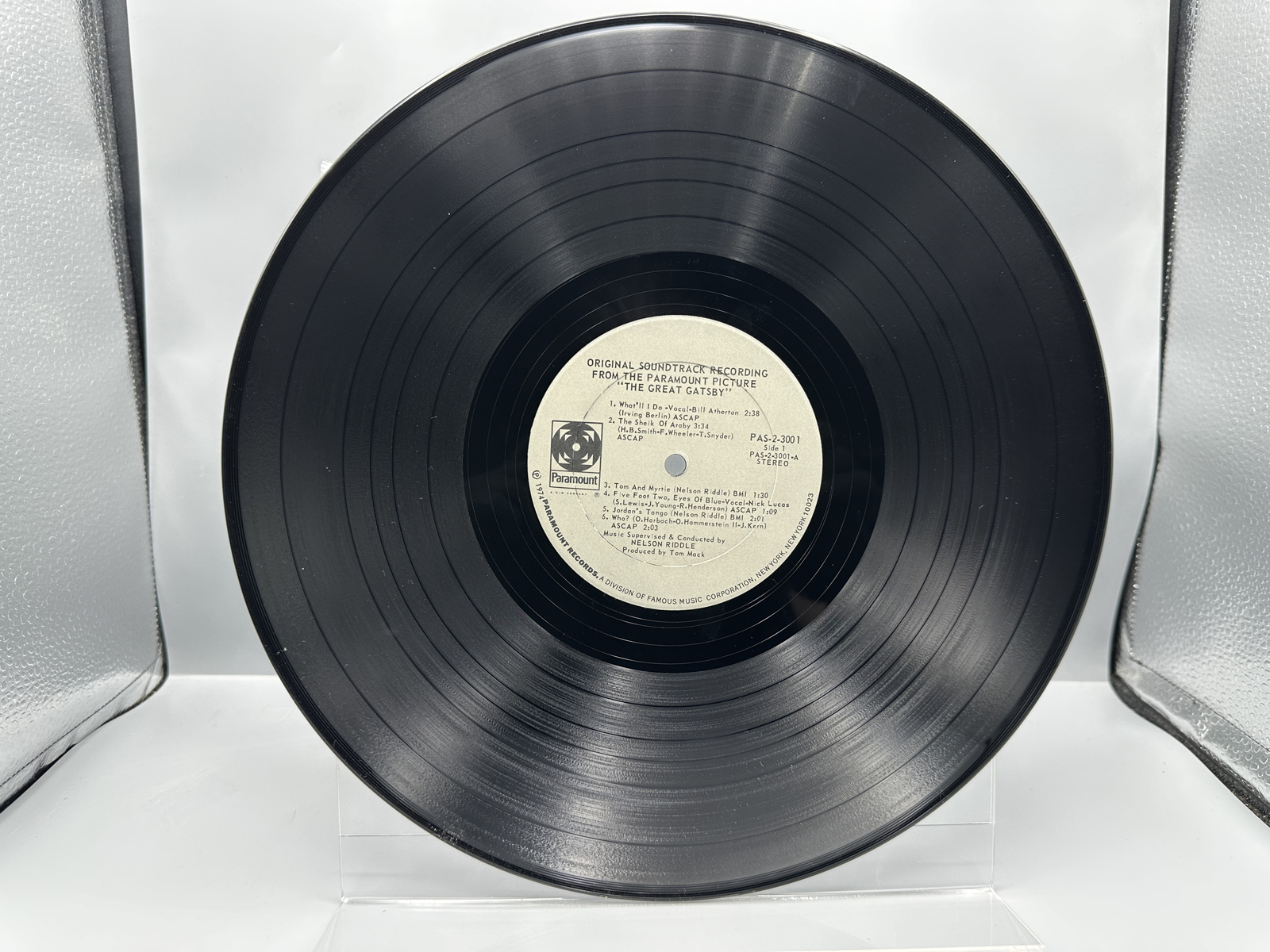 1974 Paramount Records The Great Gatsby Original Soundtrack Double LP Vinyl Album - PAS-2-2001
