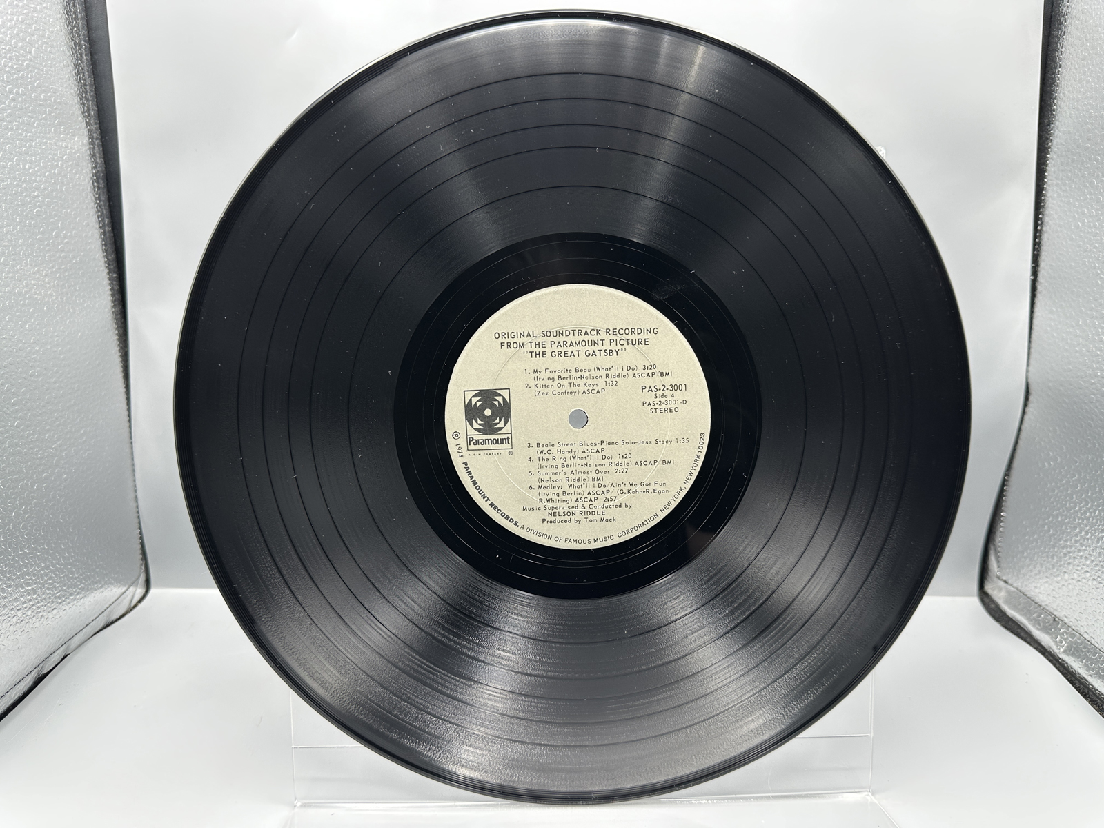 1974 Paramount Records The Great Gatsby Original Soundtrack Double LP Vinyl Album - PAS-2-2001