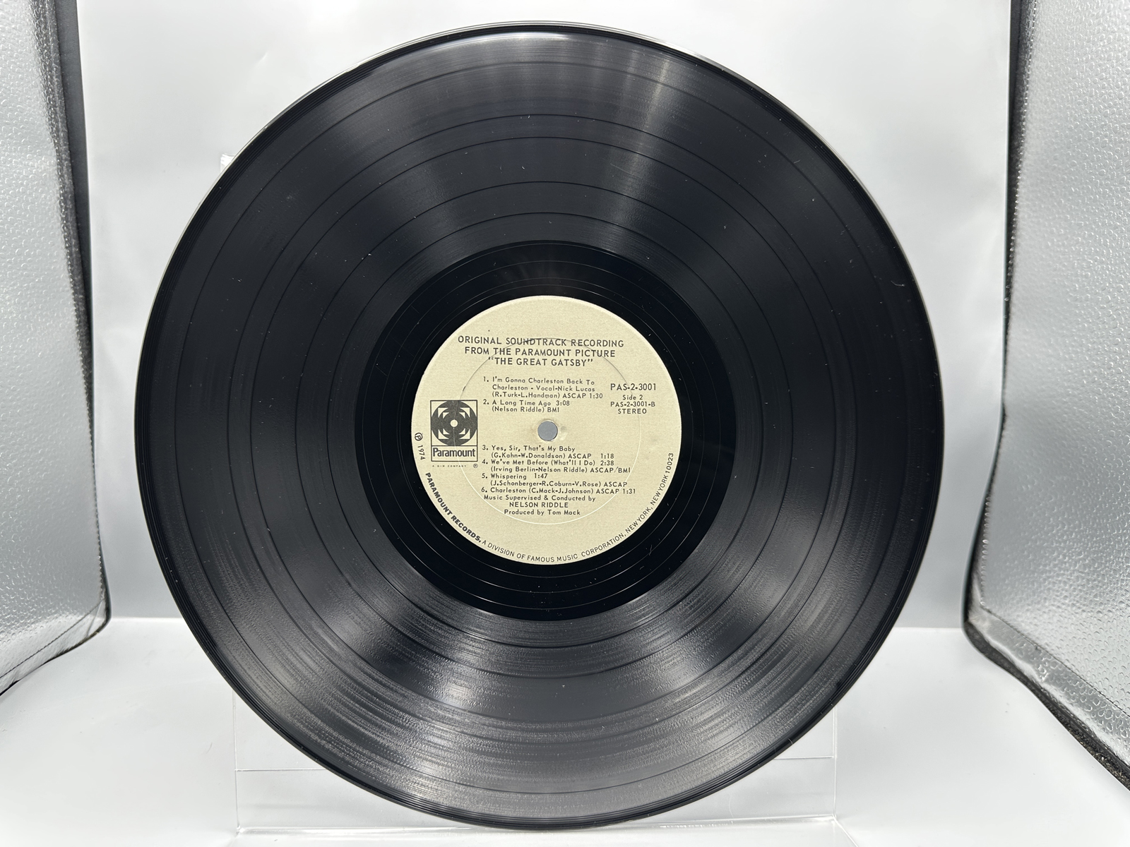 1974 Paramount Records The Great Gatsby Original Soundtrack Double LP Vinyl Album - PAS-2-2001