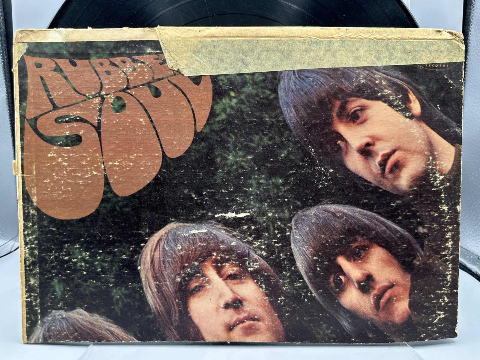 Beatles Vinyl LP Records Lot of 3 - Rubber Soul, Introducing The Beatles and Magical Mystery Tour - Partial album cover for Rubber Soul but