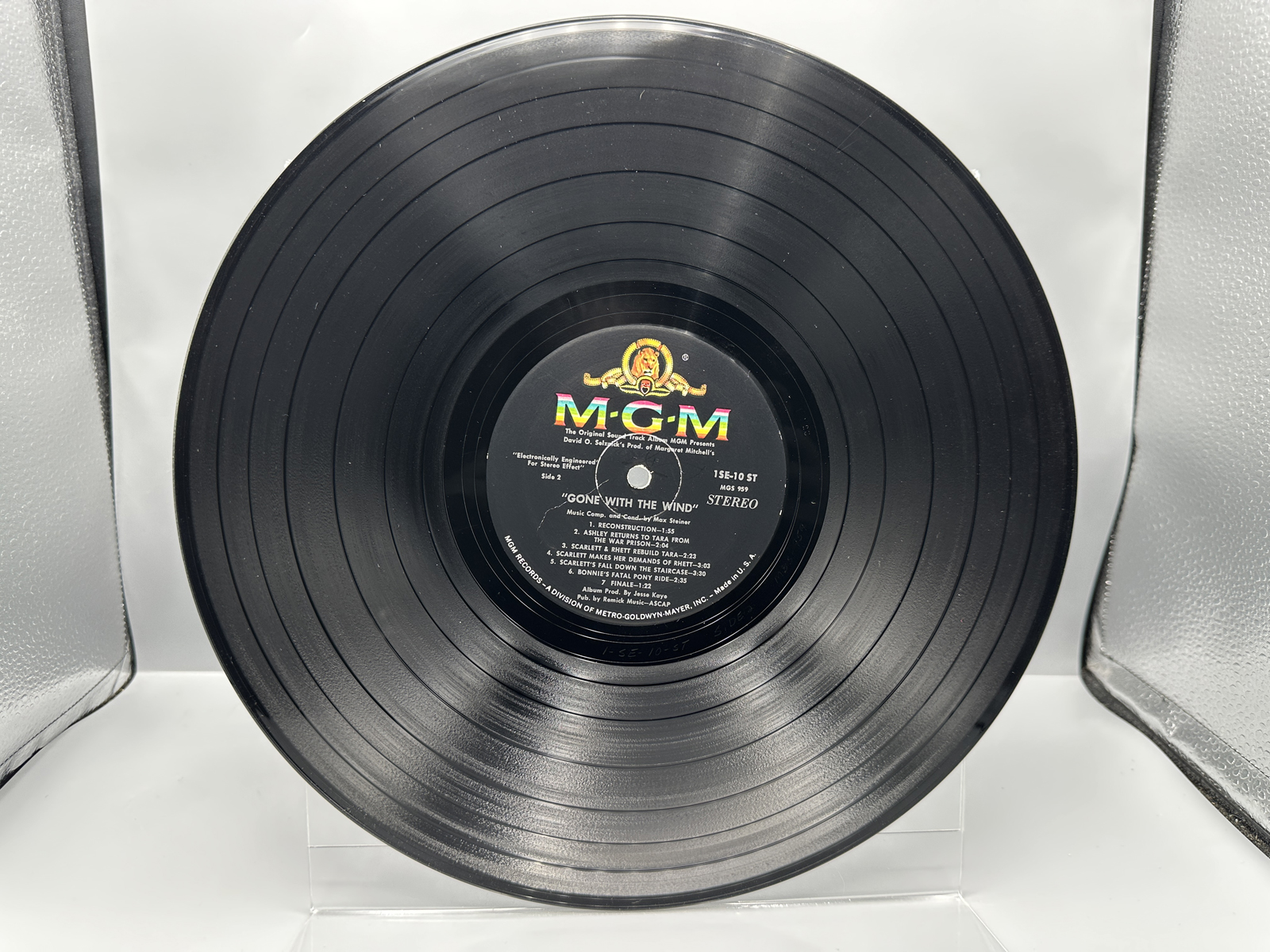 1967 MGM Records Max Steiner Gone With The Wind The Original Sound Track Vinyl Album - 1SE-10 ST