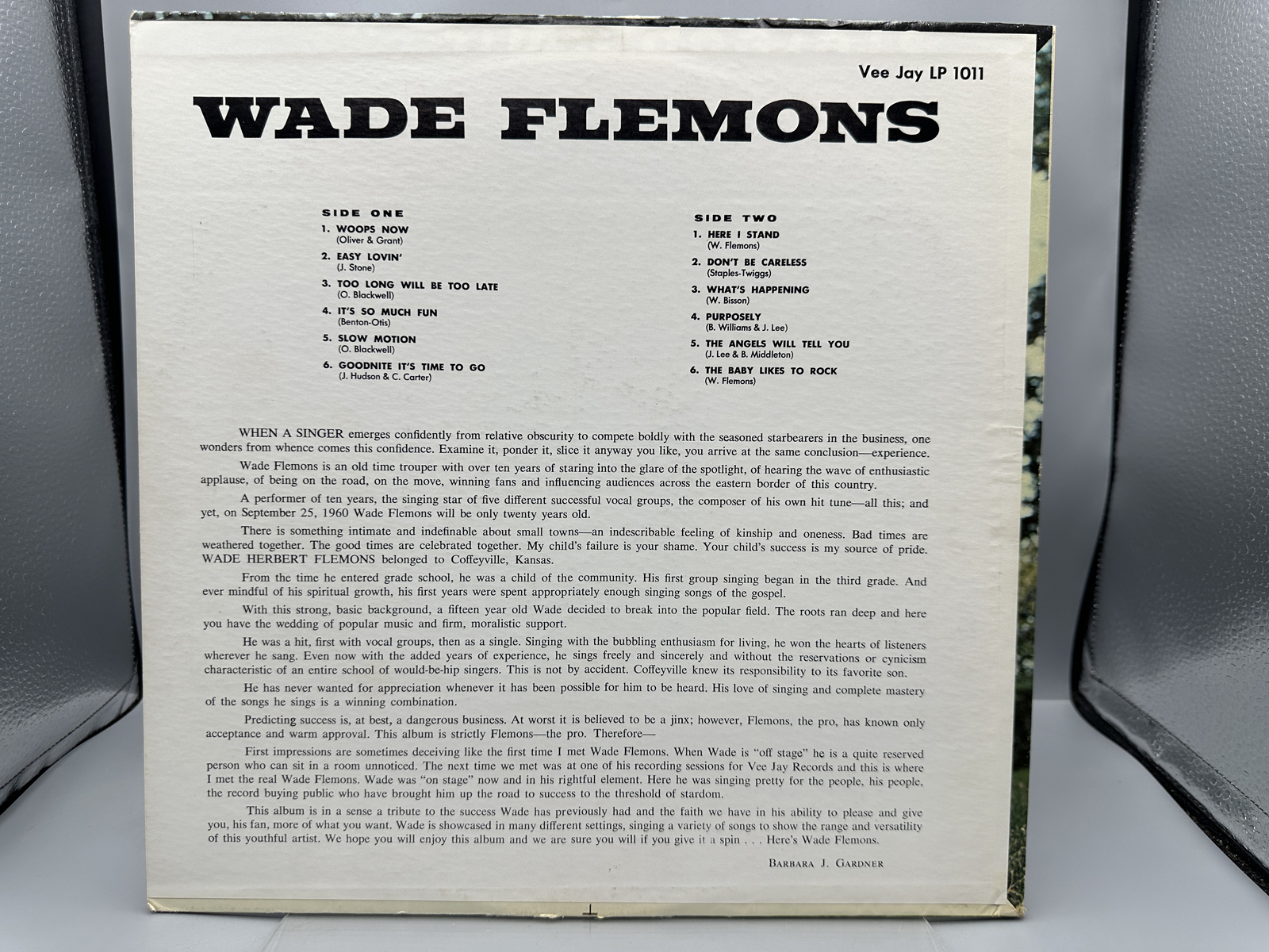 1959 Vee-Day Records Wade Flemons Self-Titled Stereo Vinyl Album - VJLP-1011