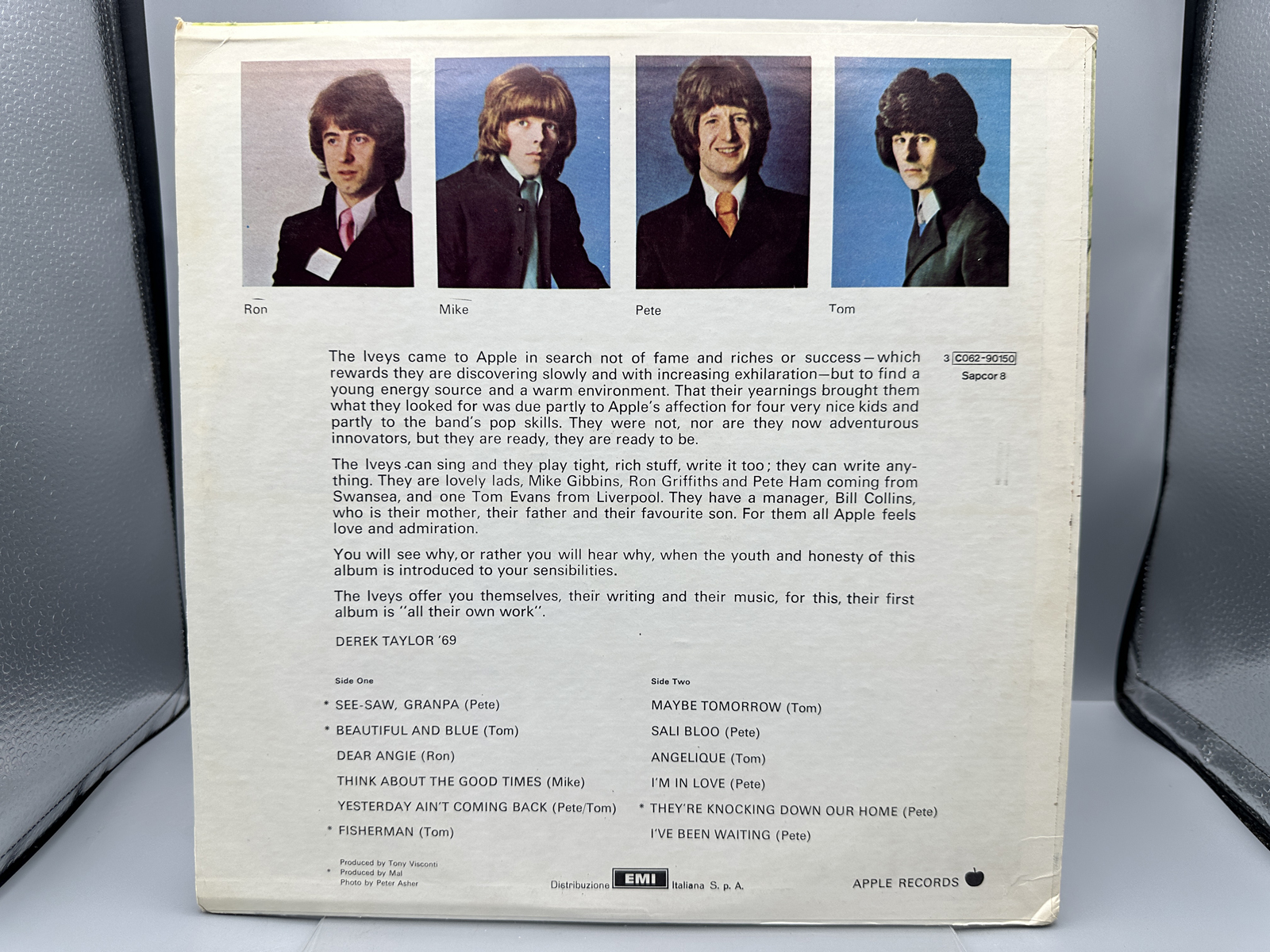 1980 Apple Records The Iveys Maybe Tomorrow Reissue Unofficial Release Vinyl Album - SAPCOR 8/3 C 062-90150 - Very Rare!!!!!