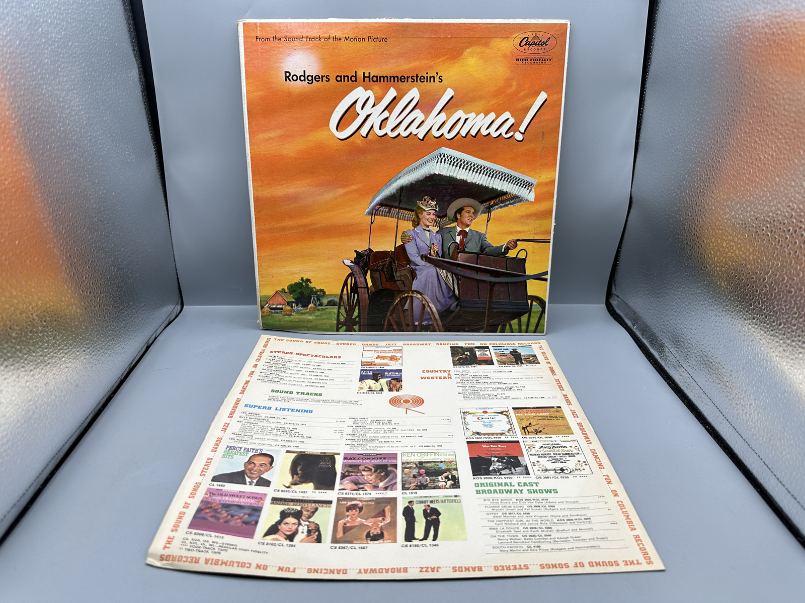 1955 Capitol Records Rodgers And Hammerstein's Oklahoma! Original Motion Picture Sound Track Vinyl Album - SAO-595