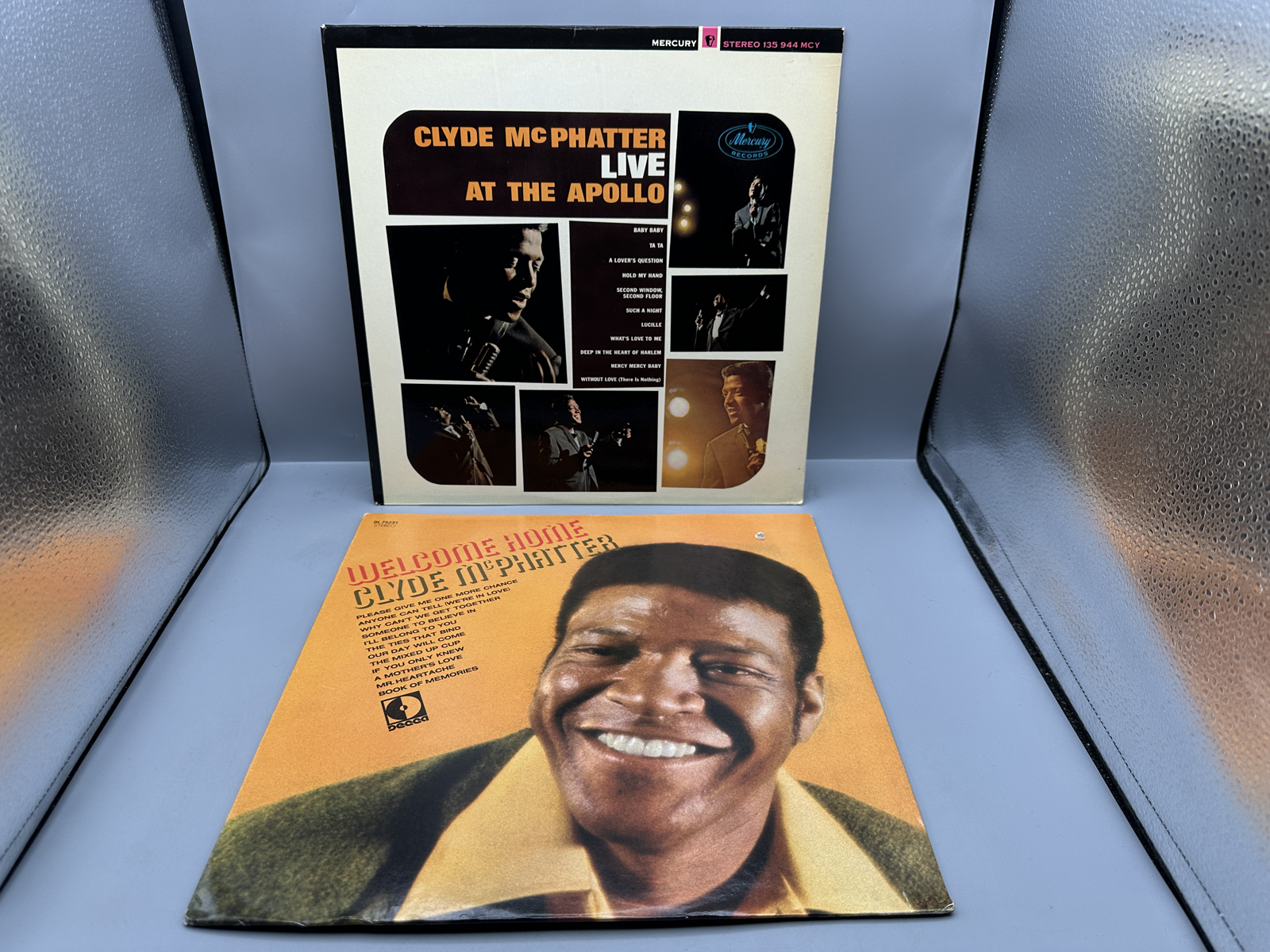 1965 Mercury Records Clyde McPhatter Live At The Apollo Netherlands Pressing & 1970 Decca Records Clyde McPhatter Welcome Home Clyde McPhatt