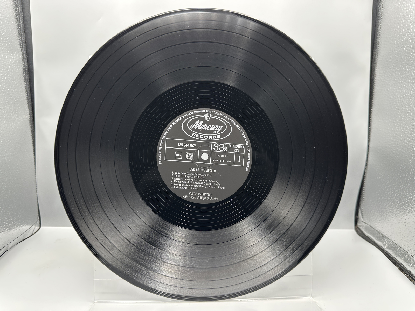1965 Mercury Records Clyde McPhatter Live At The Apollo Netherlands Pressing & 1970 Decca Records Clyde McPhatter Welcome Home Clyde McPhatt