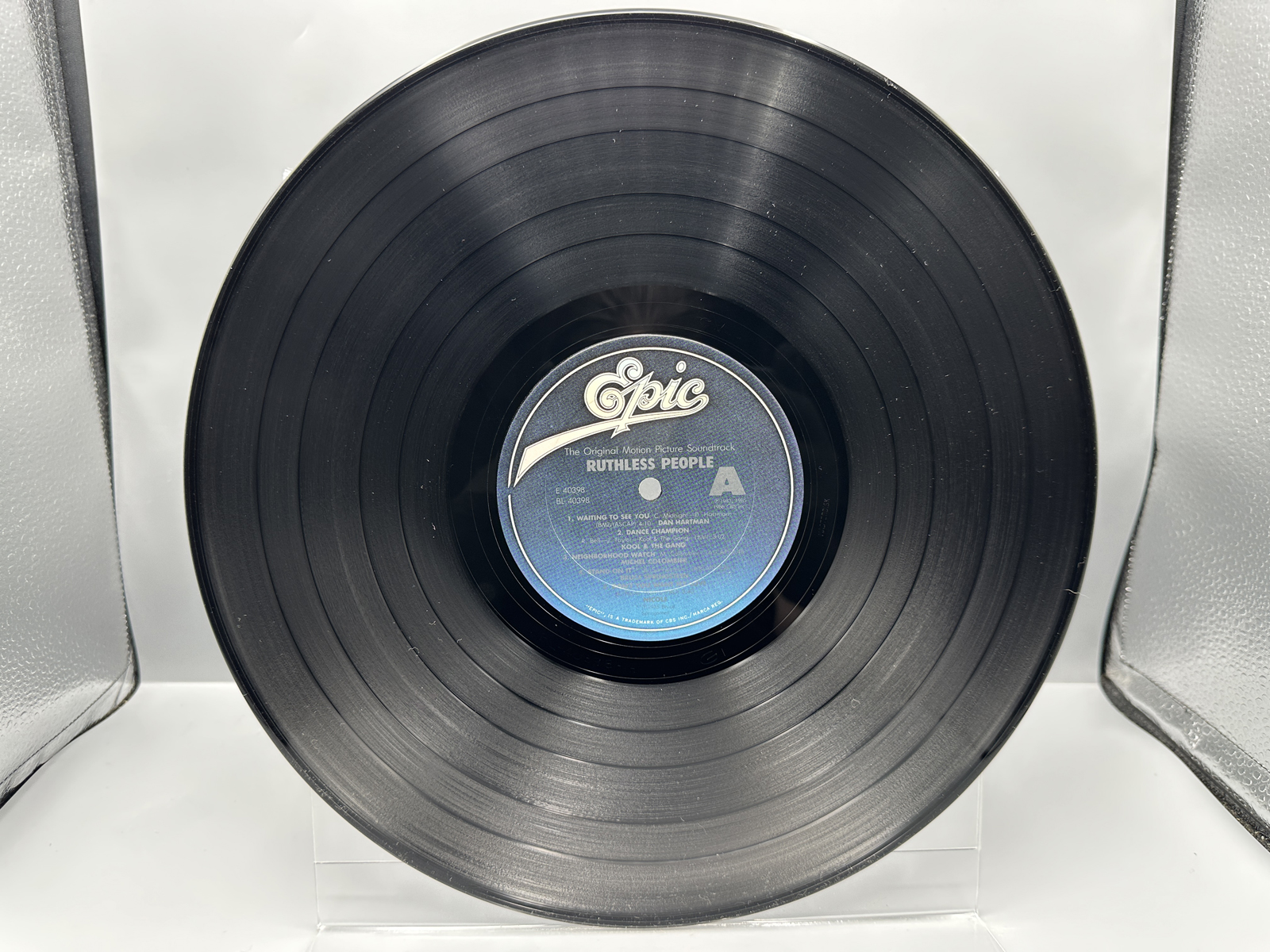 1986 Epic Records Ruthless People The Original Motion Picture Soundtrack Vinyl Album - E 40398