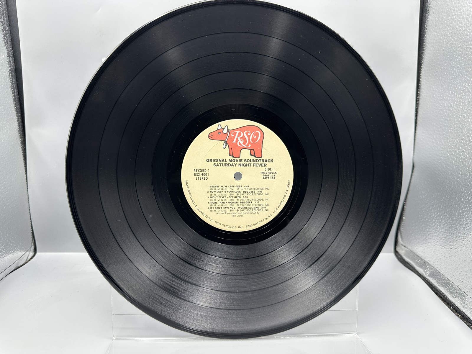 1977 RSO Records Saturday Night Fever The Original Movie Sound Track Double LP Vinyl Album - RS-2-4001
