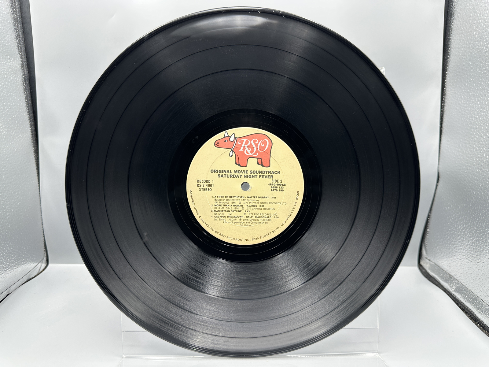 1977 RSO Records Saturday Night Fever The Original Movie Sound Track Double LP Vinyl Album - RS-2-4001