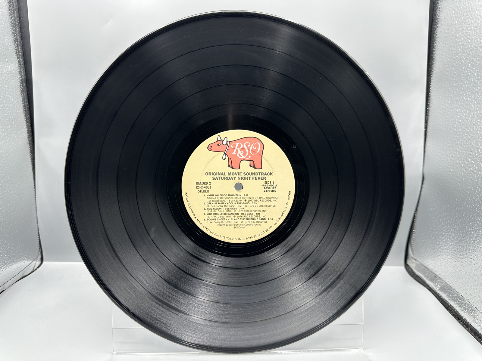 1977 RSO Records Saturday Night Fever The Original Movie Sound Track Double LP Vinyl Album - RS-2-4001