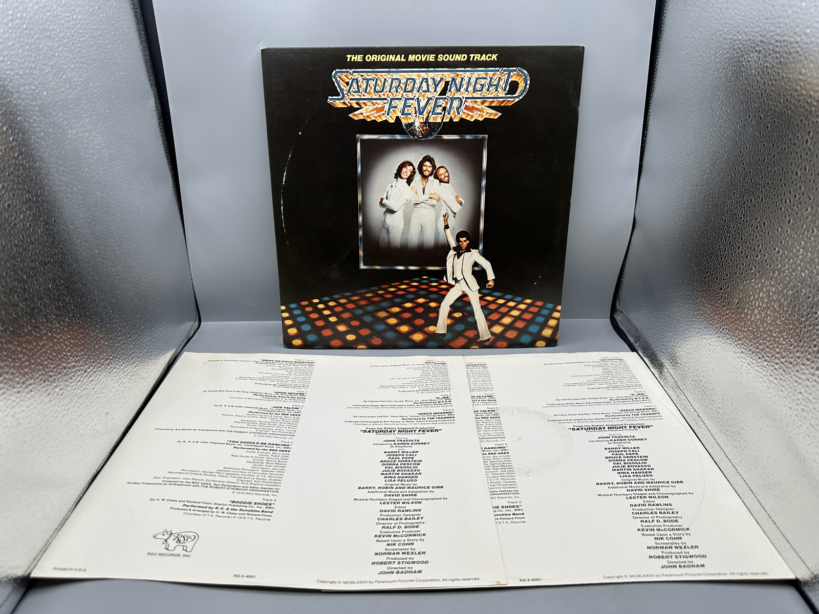 1977 RSO Records Saturday Night Fever The Original Movie Sound Track Double LP Vinyl Album - RS-2-4001