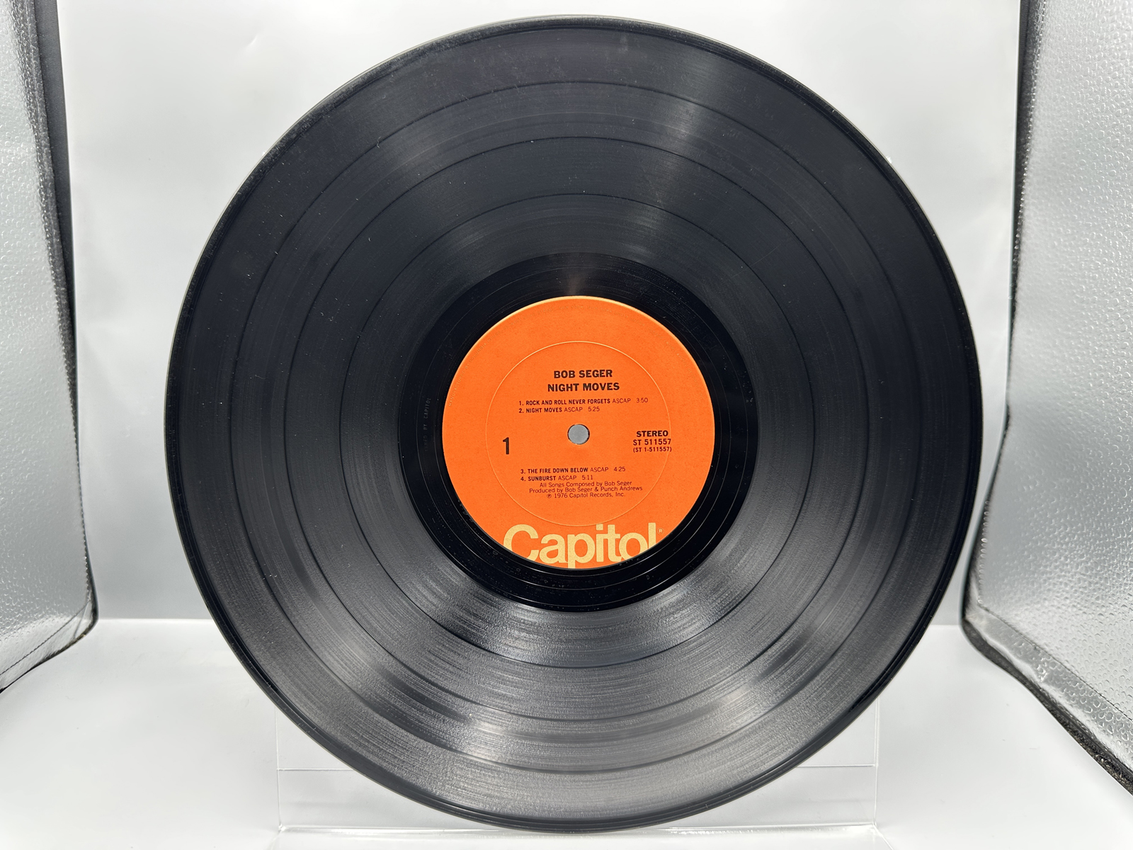 1976 Capitol Records Bob Seger & The Silver Bullet Band Night Moves Vinyl Album - ST-11557