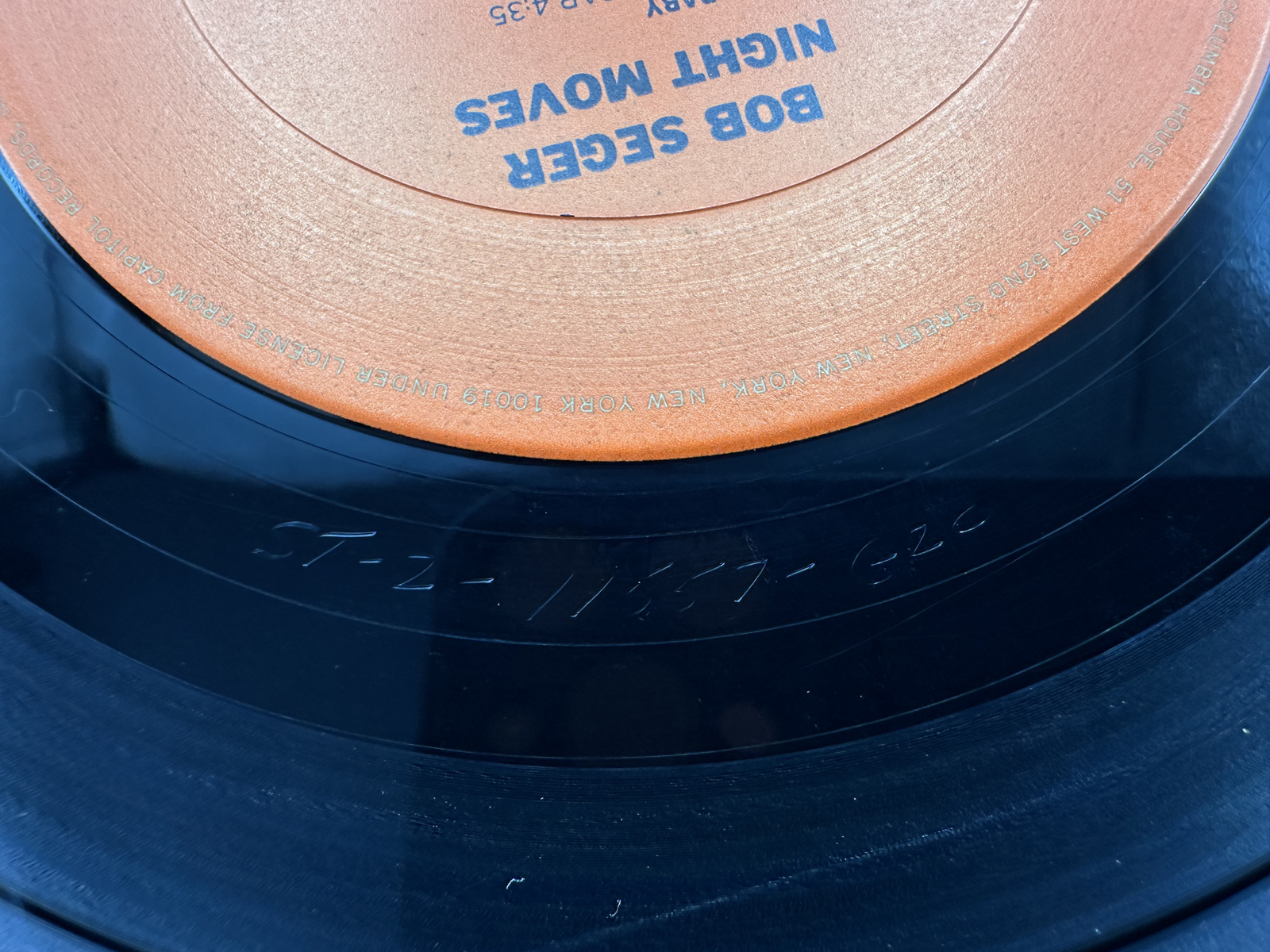 1976 Capitol Records Bob Seger & The Silver Bullet Band Night Moves Vinyl Album - ST-11557