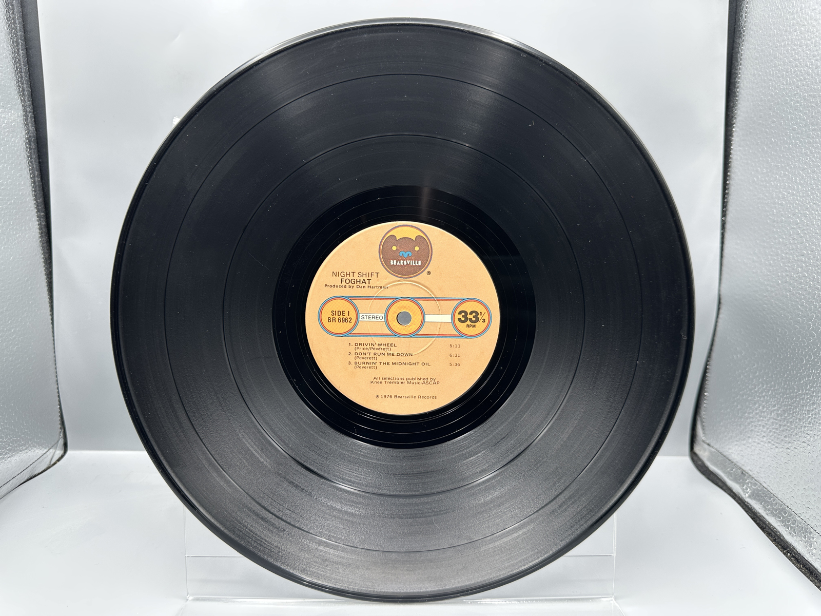 1976 Bearsville Records Foghat Night Shift Vinyl Album - BR 6962