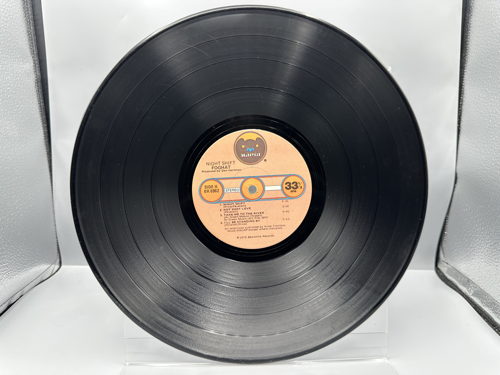 1976 Bearsville Records Foghat Night Shift Vinyl Album - BR 6962