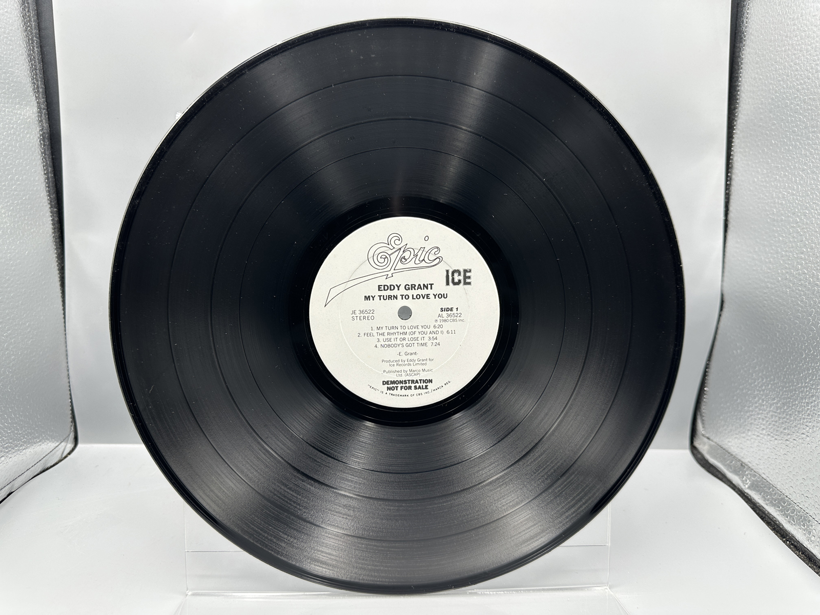 1980 Epic / ICE Records Eddy Grant My Turn To Love You Promo Vinyl Album - JE 36522