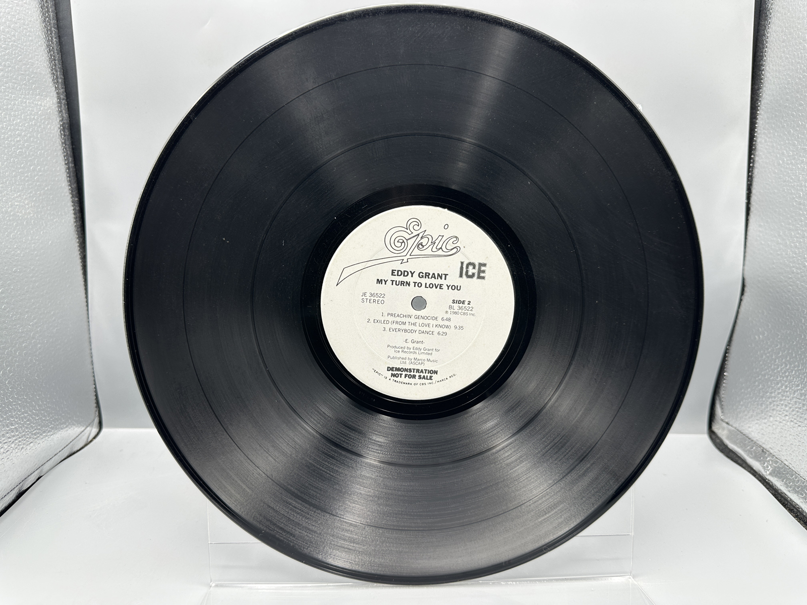 1980 Epic / ICE Records Eddy Grant My Turn To Love You Promo Vinyl Album - JE 36522