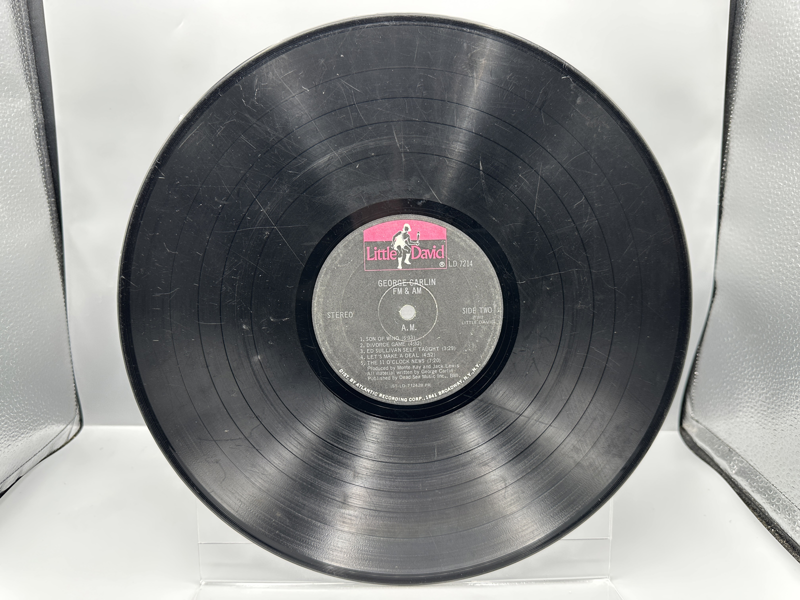 1972 Little David Records George Carlin FM & AM Vinyl Album - LD 7214