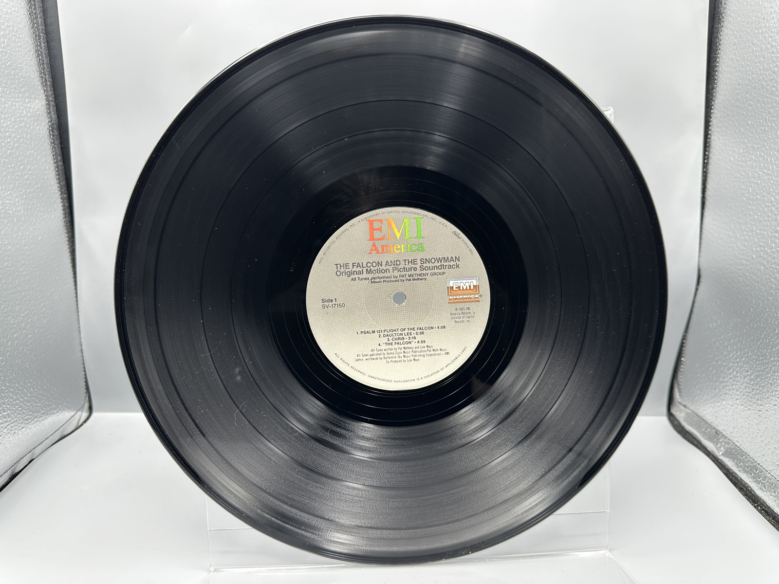 1985 EMI America Records Pat Metheny Group The Falcon and the Snowman Original Motion Picture Soundtrack Vinyl Album - SV-17150