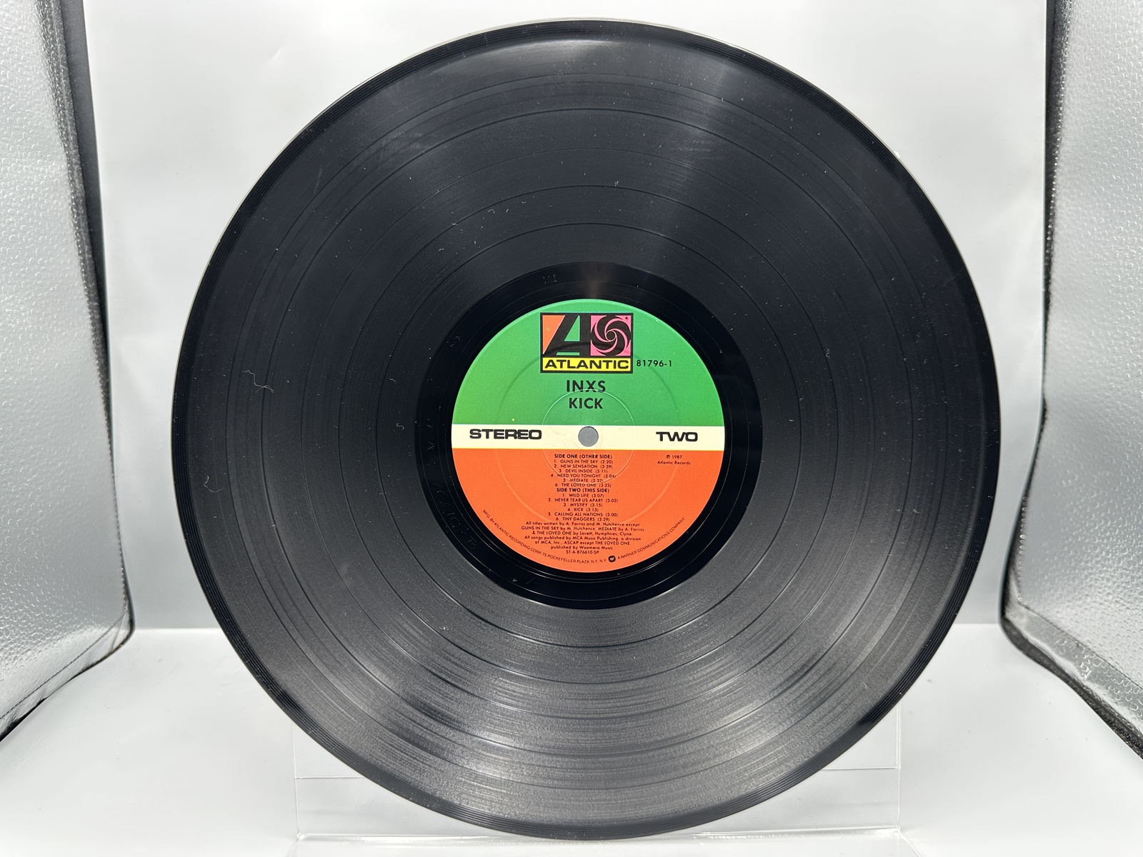1987 Atlantic Records INXS Kick Vinyl Album - 81796-1