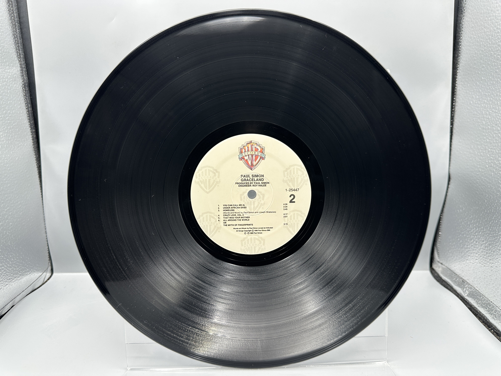 1986 Warner Bros. Records Paul Simon Graceland Vinyl Album - 1-25447
