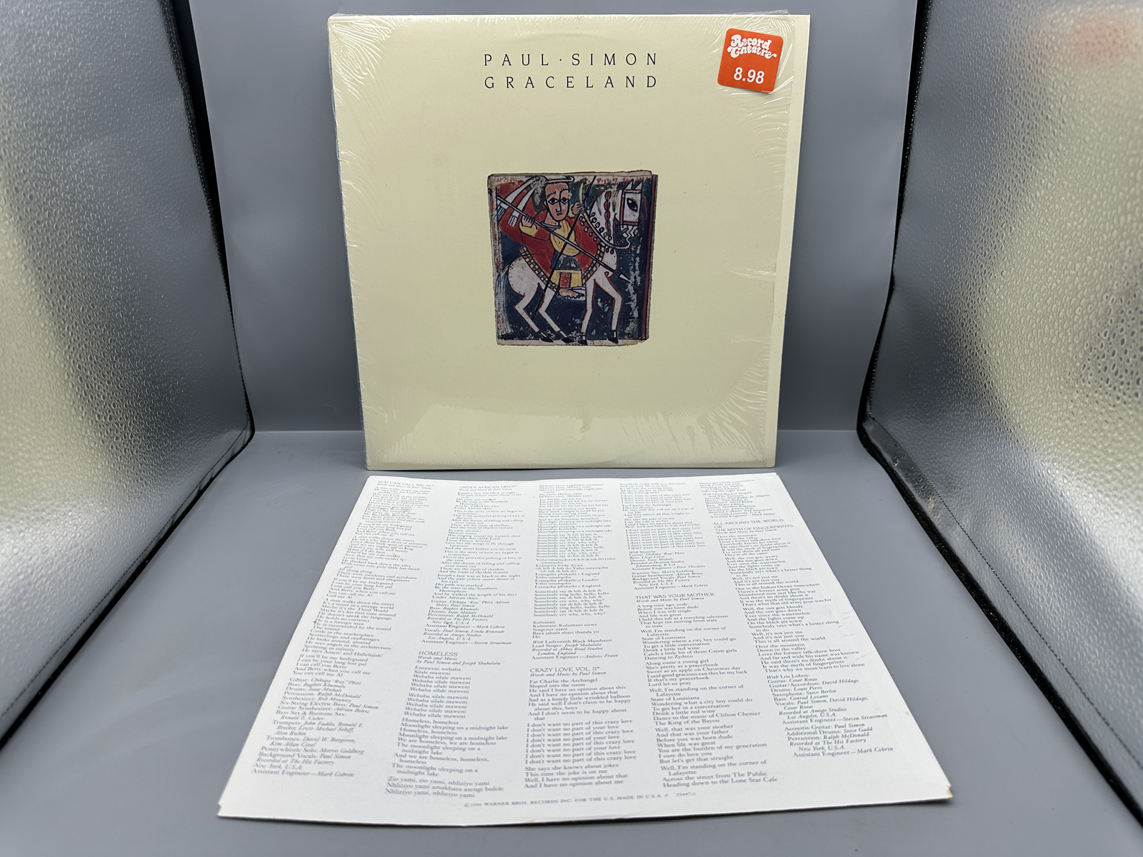 1986 Warner Bros. Records Paul Simon Graceland Vinyl Album - 1-25447