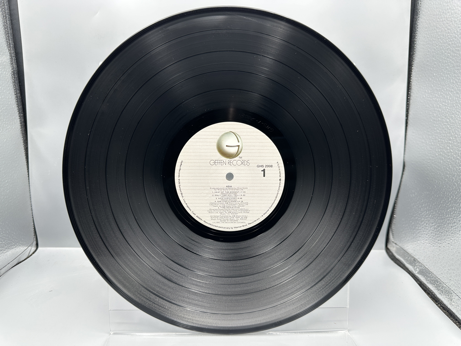1982 Geffen Records Asia Self-Titled Debut Vinyl Album - GHS 2008