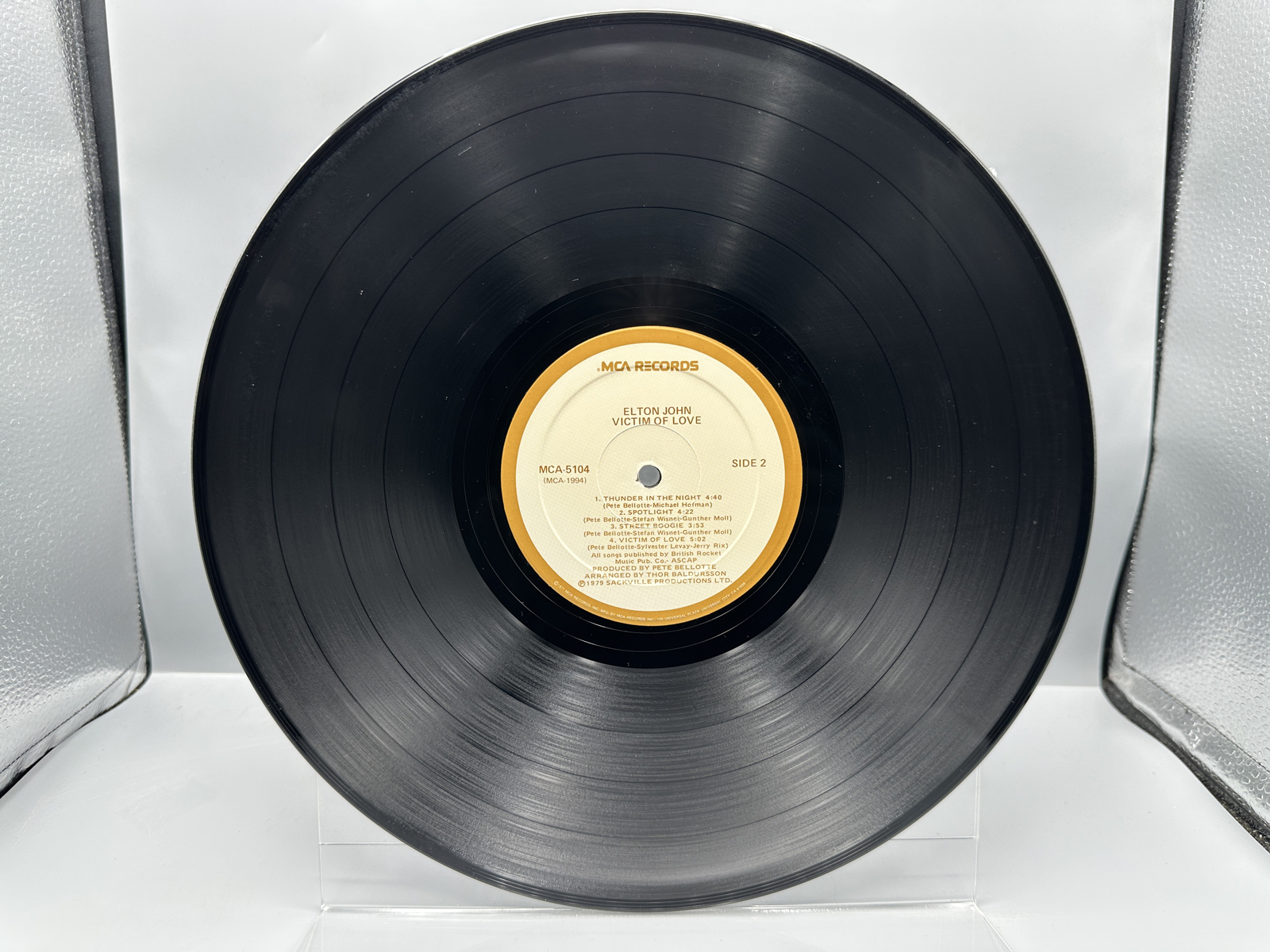 1979 MCA Records Elton John Victim of Love Vinyl Album - MCA-5104