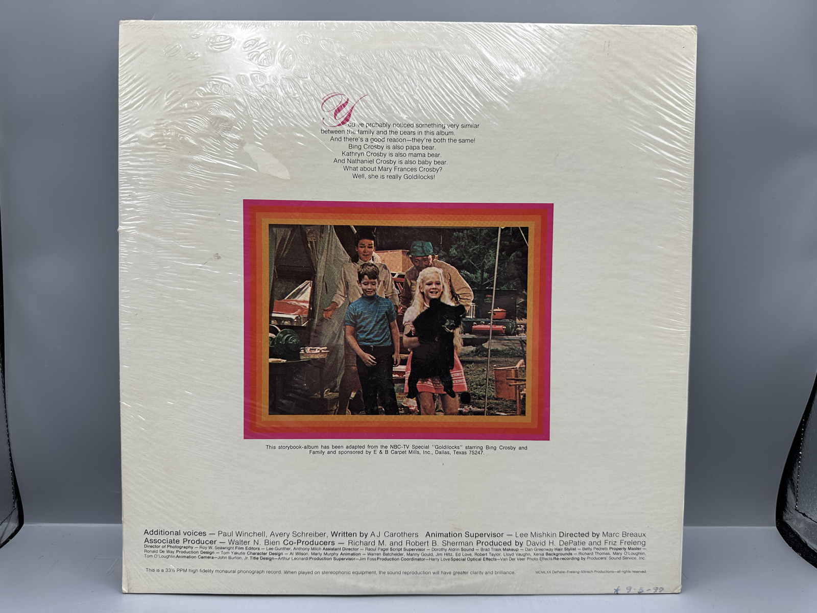 1970 Evans-Black Carpets Records Goldilocks Vinyl Album - DL-3511