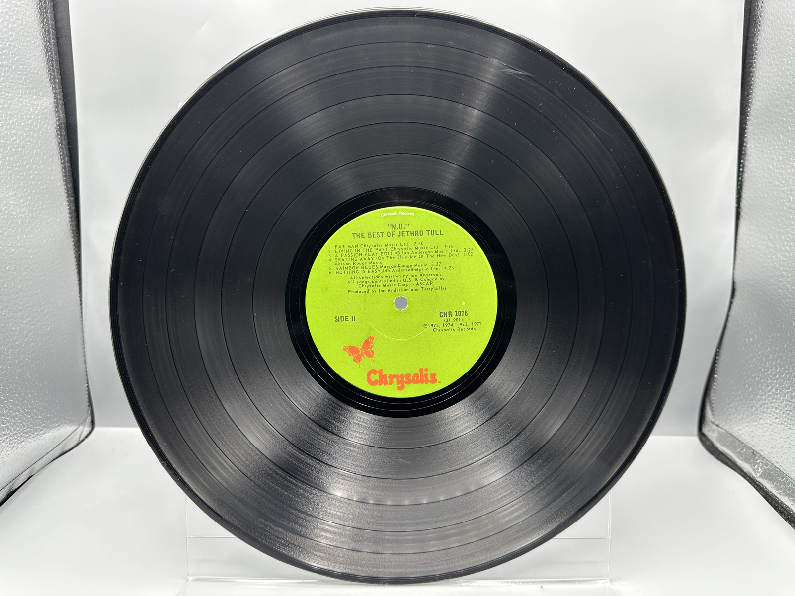 1975 Chrysalis Records Jethro Tull M.U. - The Best Of Vinyl Album - CHR 1078