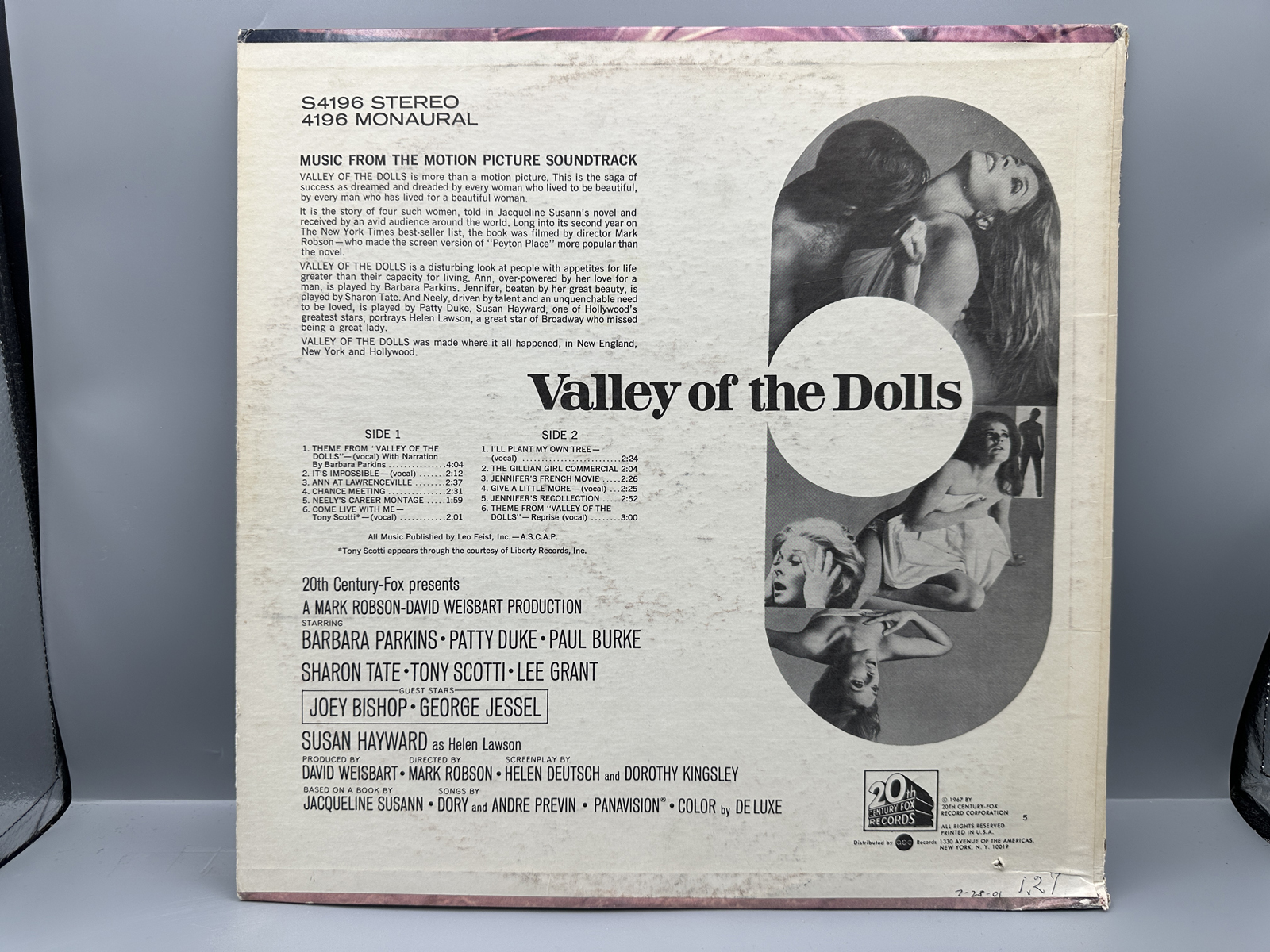 1967 20th Century Fox Records Valley of the Dolls Music From The Motion Picture Soundtrack Vinyl Album - S-4196
