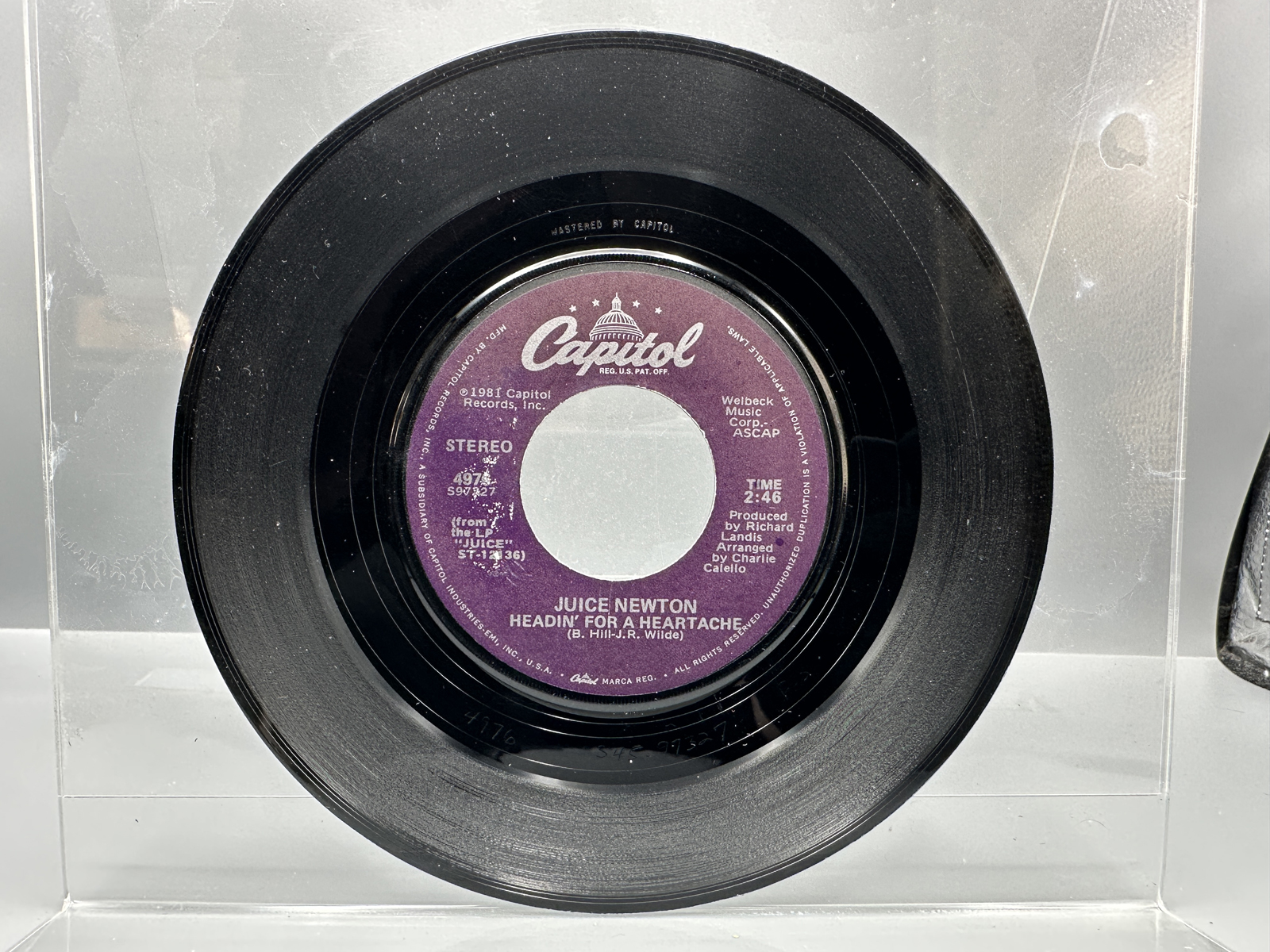 Lot of (2) 45 RPM Singles - Blondie and Juice Newton with Picture Sleeves