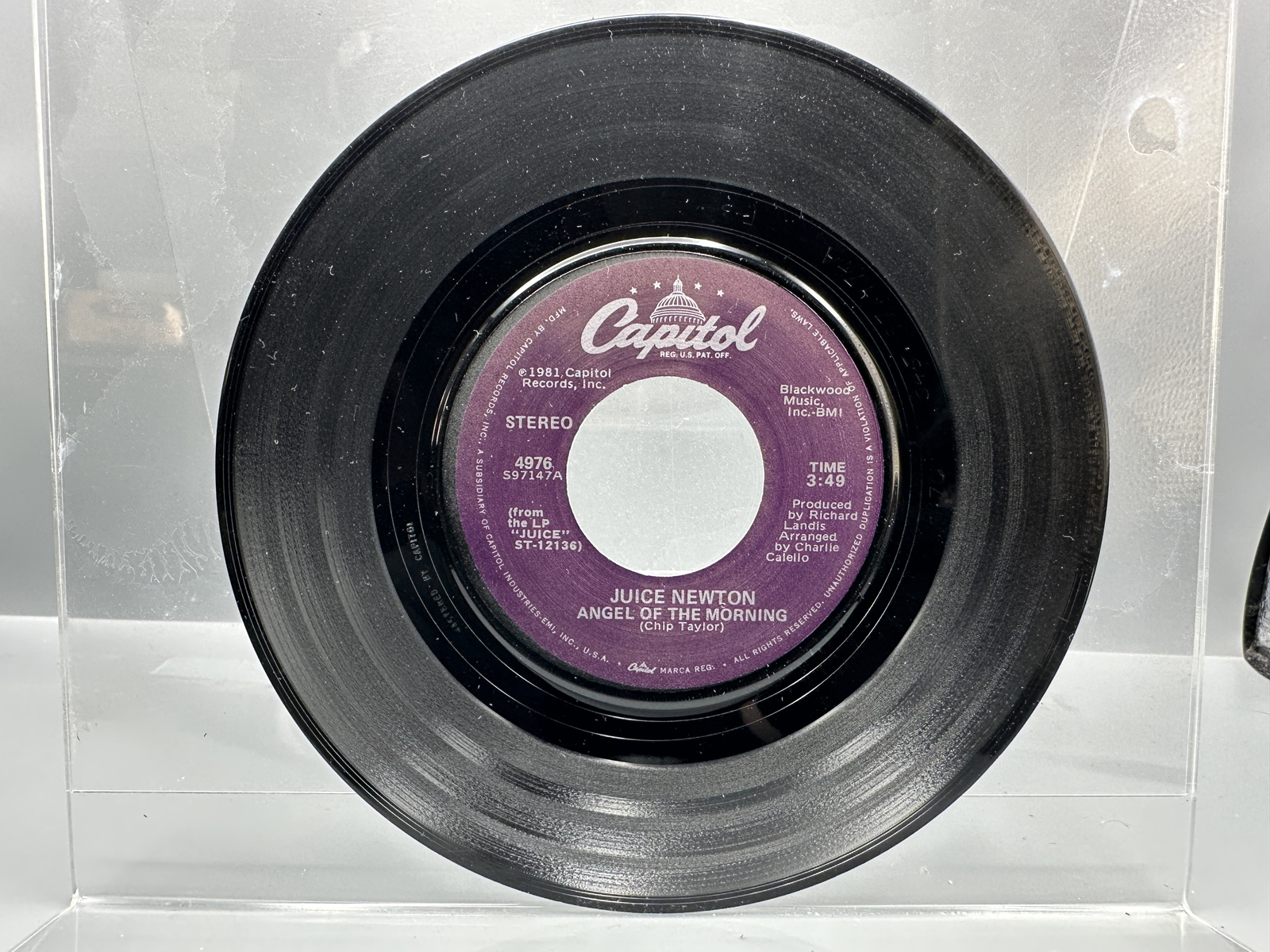 Lot of (2) 45 RPM Singles - Blondie and Juice Newton with Picture Sleeves
