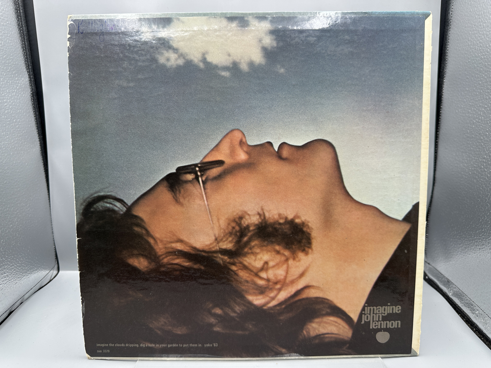 1971 Apple Records John Lennon Imagine Vinyl Album W/ Poster & Post Card - SW 3379