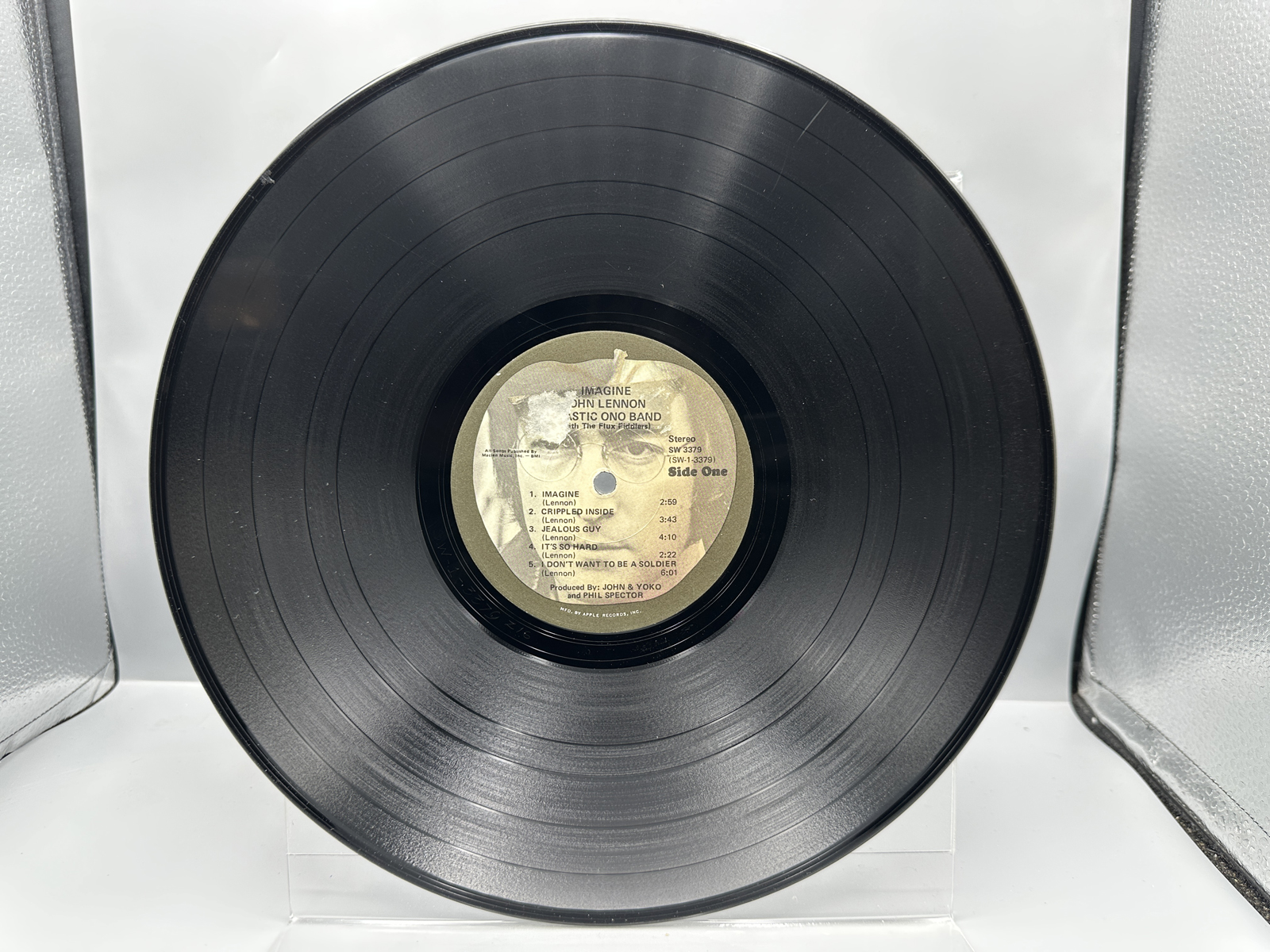 1971 Apple Records John Lennon Imagine Vinyl Album W/ Poster & Post Card - SW 3379