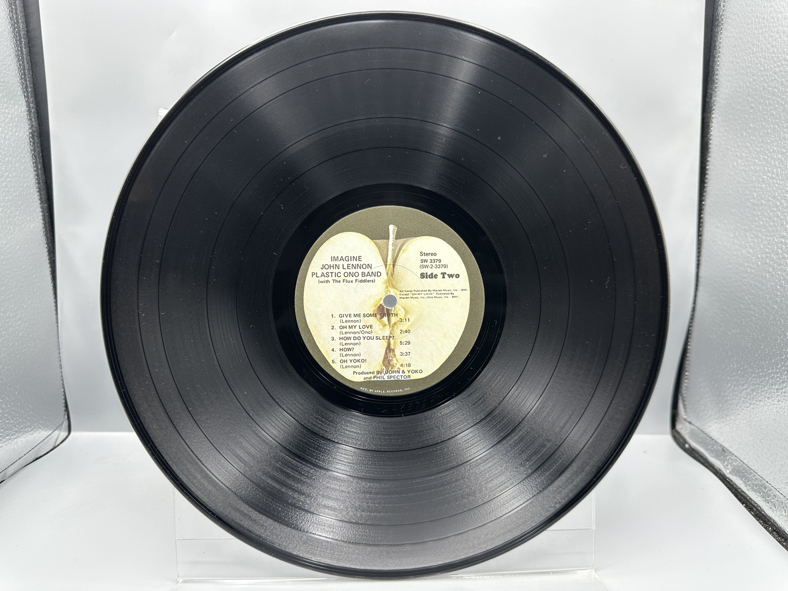 1971 Apple Records John Lennon Imagine Vinyl Album W/ Poster & Post Card - SW 3379