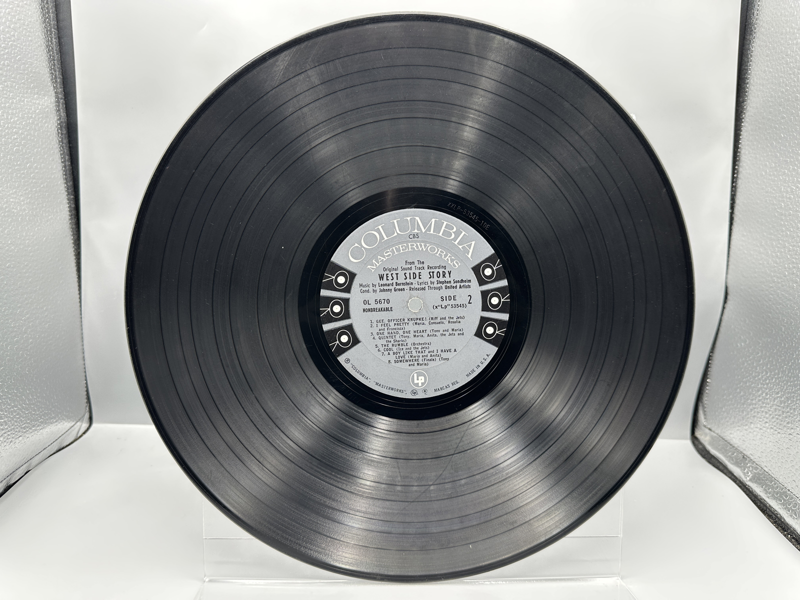 1961 Columbia Masterworks Records West Side Story The Original Sound Track Recording Vinyl Album - OL 5670