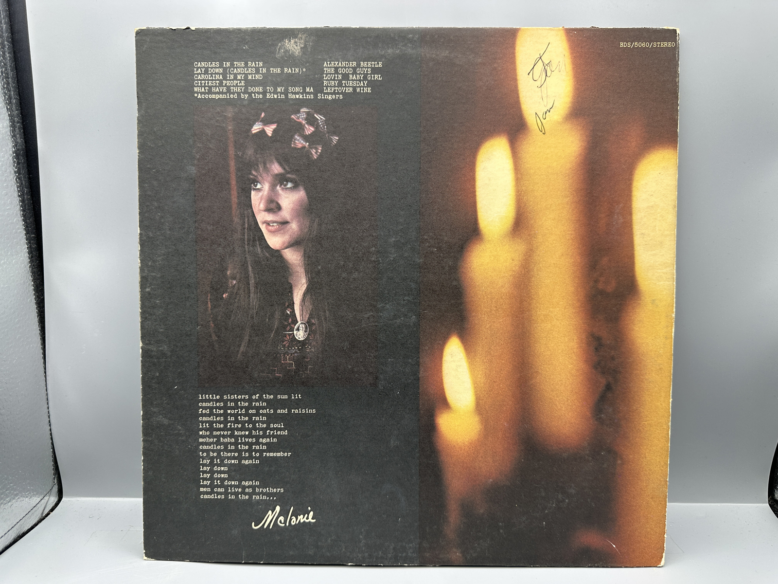 1970 Buddah Records Melanie Candles in the Rain Vinyl Album - BDS-5060