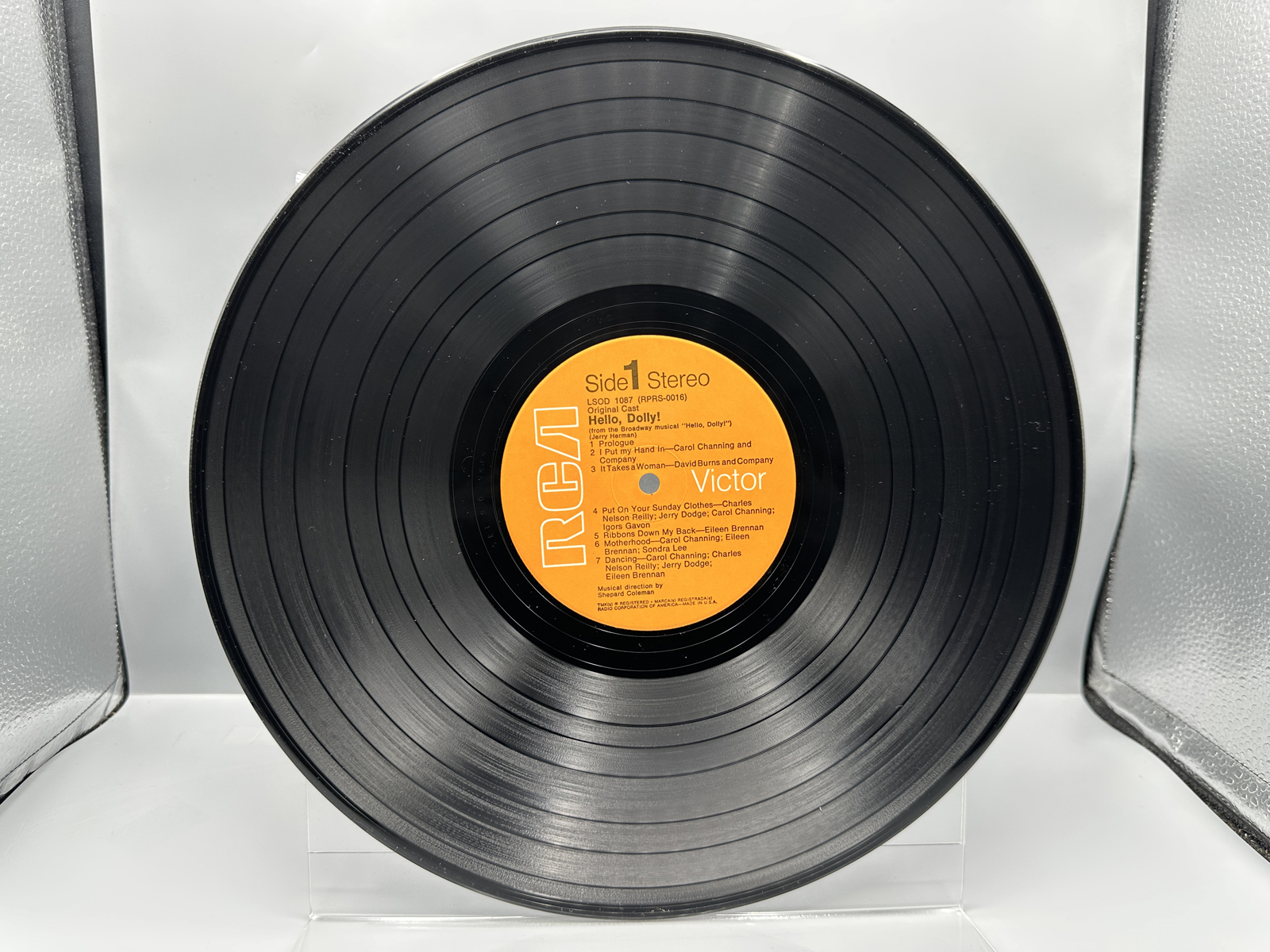 1964 RCA Victor Carol Channing "Hello, Dolly!" Original Broadway Cast Recording Vinyl Album - LSOD-1087