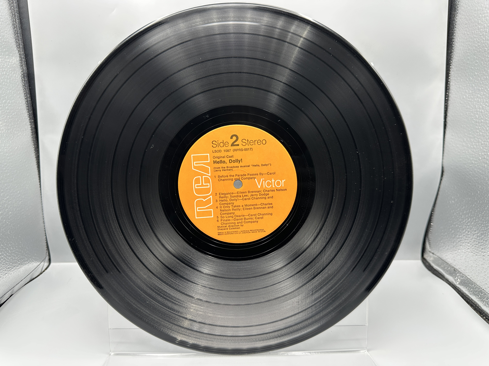 1964 RCA Victor Carol Channing "Hello, Dolly!" Original Broadway Cast Recording Vinyl Album - LSOD-1087