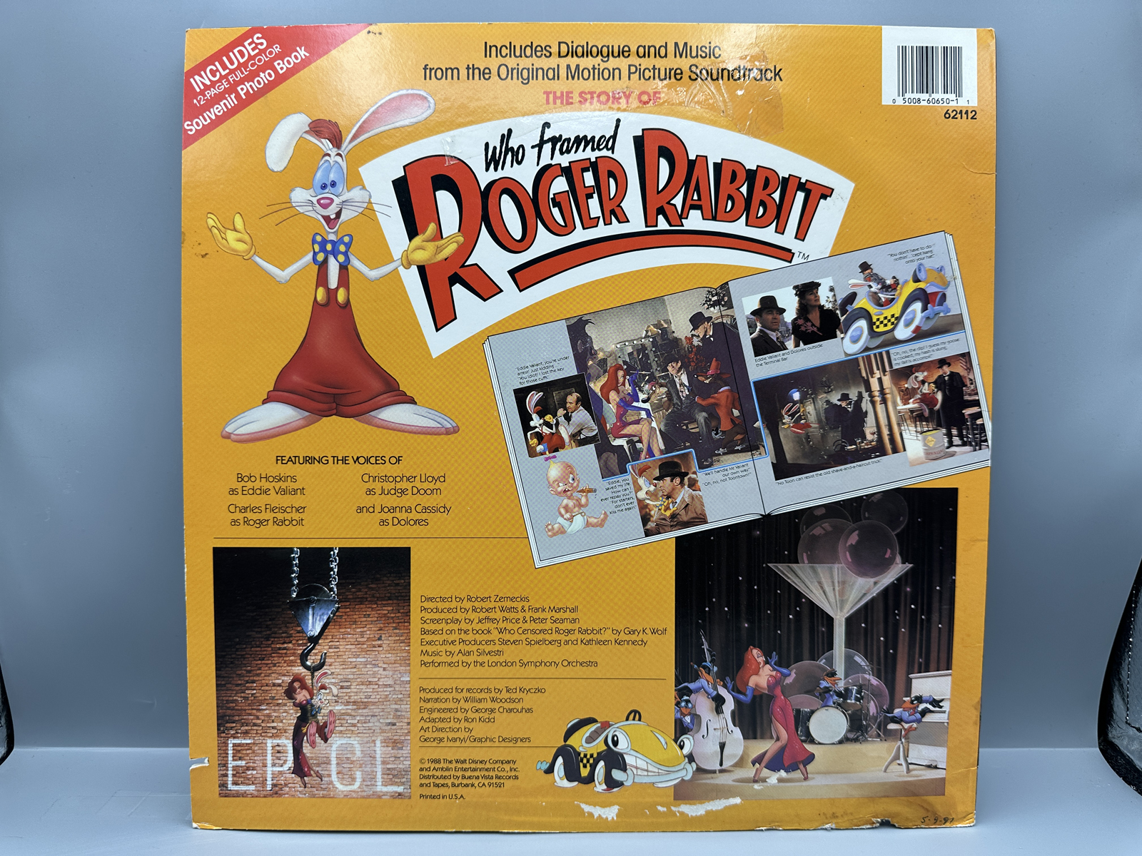 1988 The Walt Disney Company / Amblin Entertainment Co., Inc. The Story of Who Framed Roger Rabbit Vinyl Album - 62112